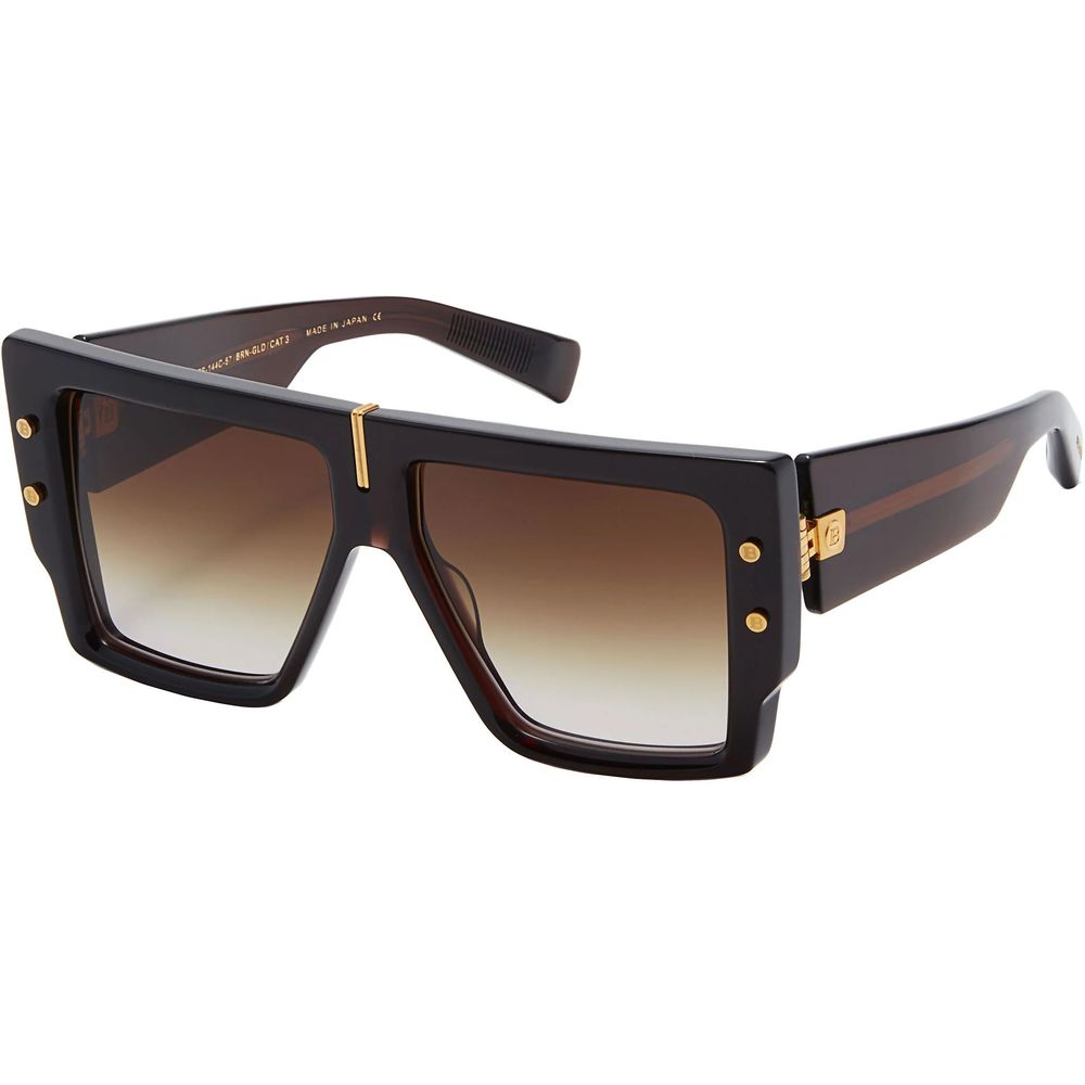 Lunettes de soleil Balmain en acétate marron