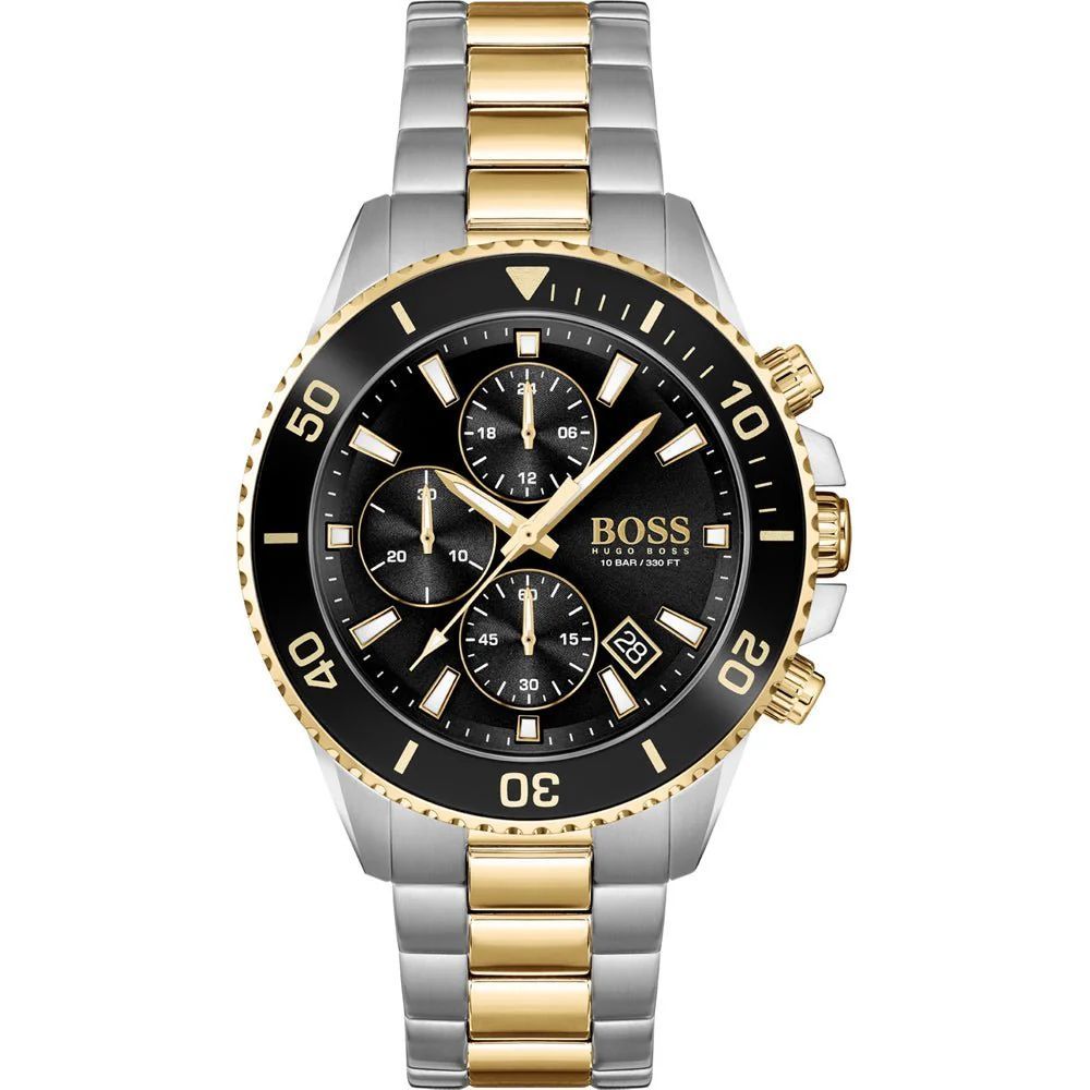 Montre sportive Hugo Boss grise en acier inoxydable