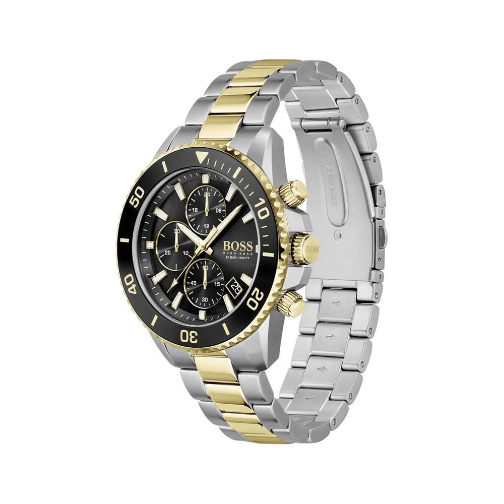 Montre sportive Hugo Boss grise en acier inoxydable
