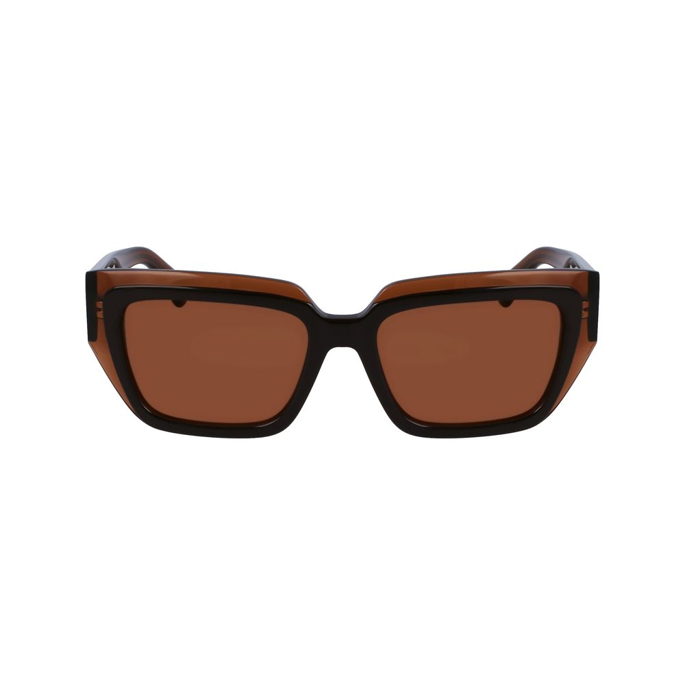 Lunettes de soleil Ferragamo en acétate marron