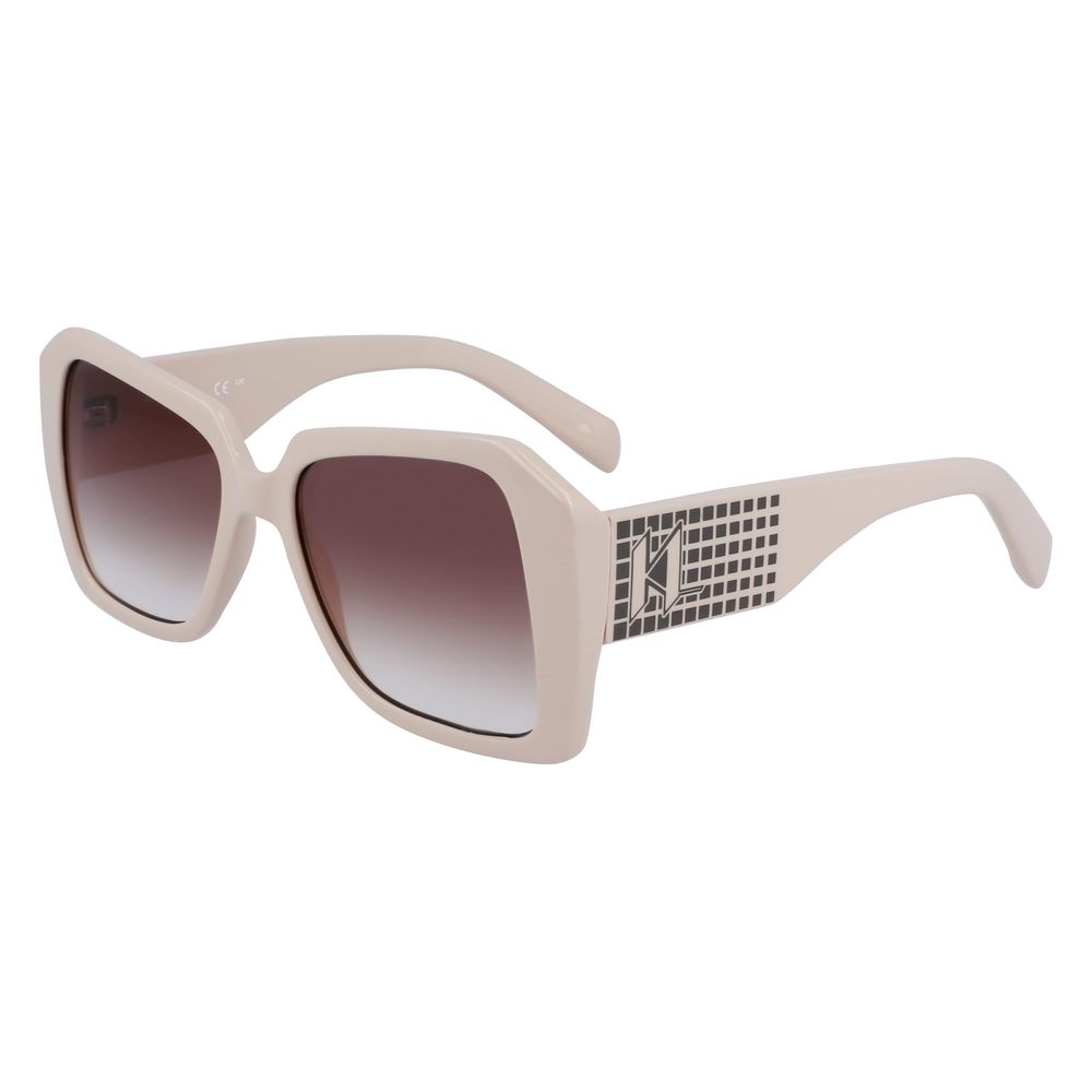Lunettes de soleil injectées blanches Karl Lagerfeld