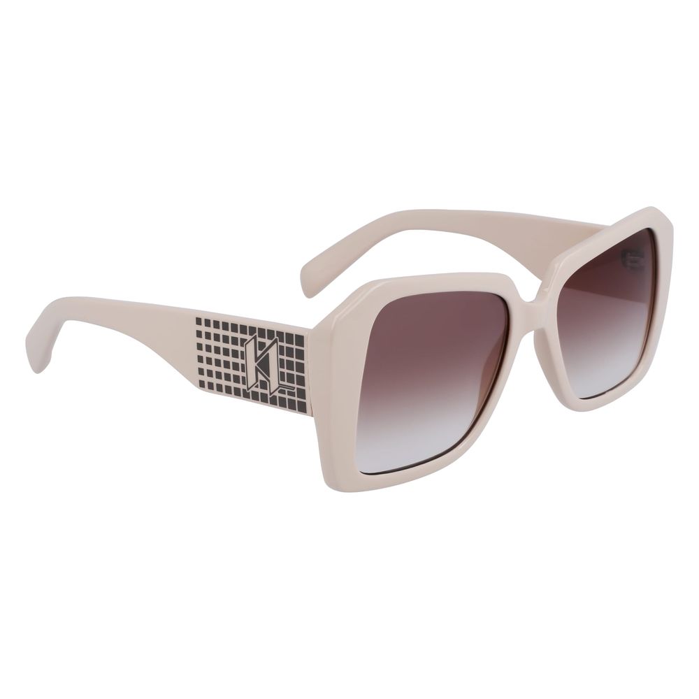 Lunettes de soleil injectées blanches Karl Lagerfeld