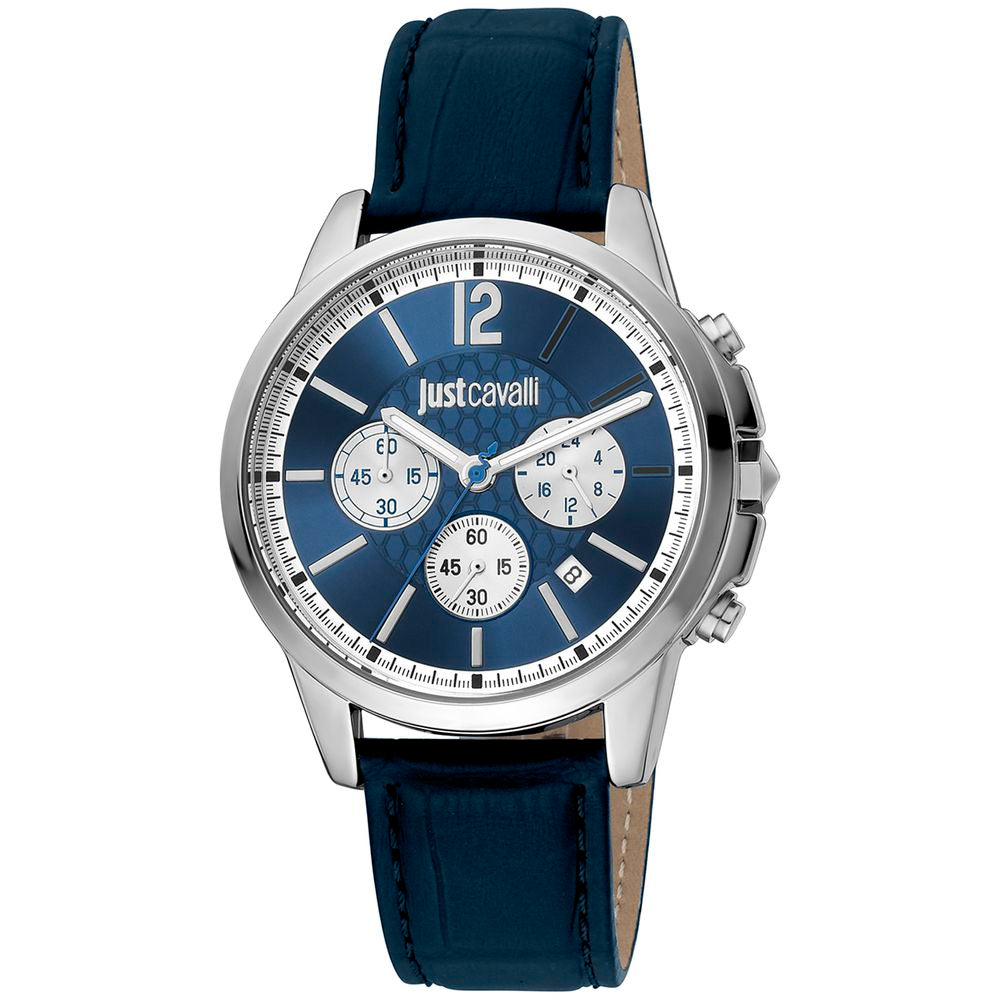Montre bracelet Just Cavalli en cuir noir