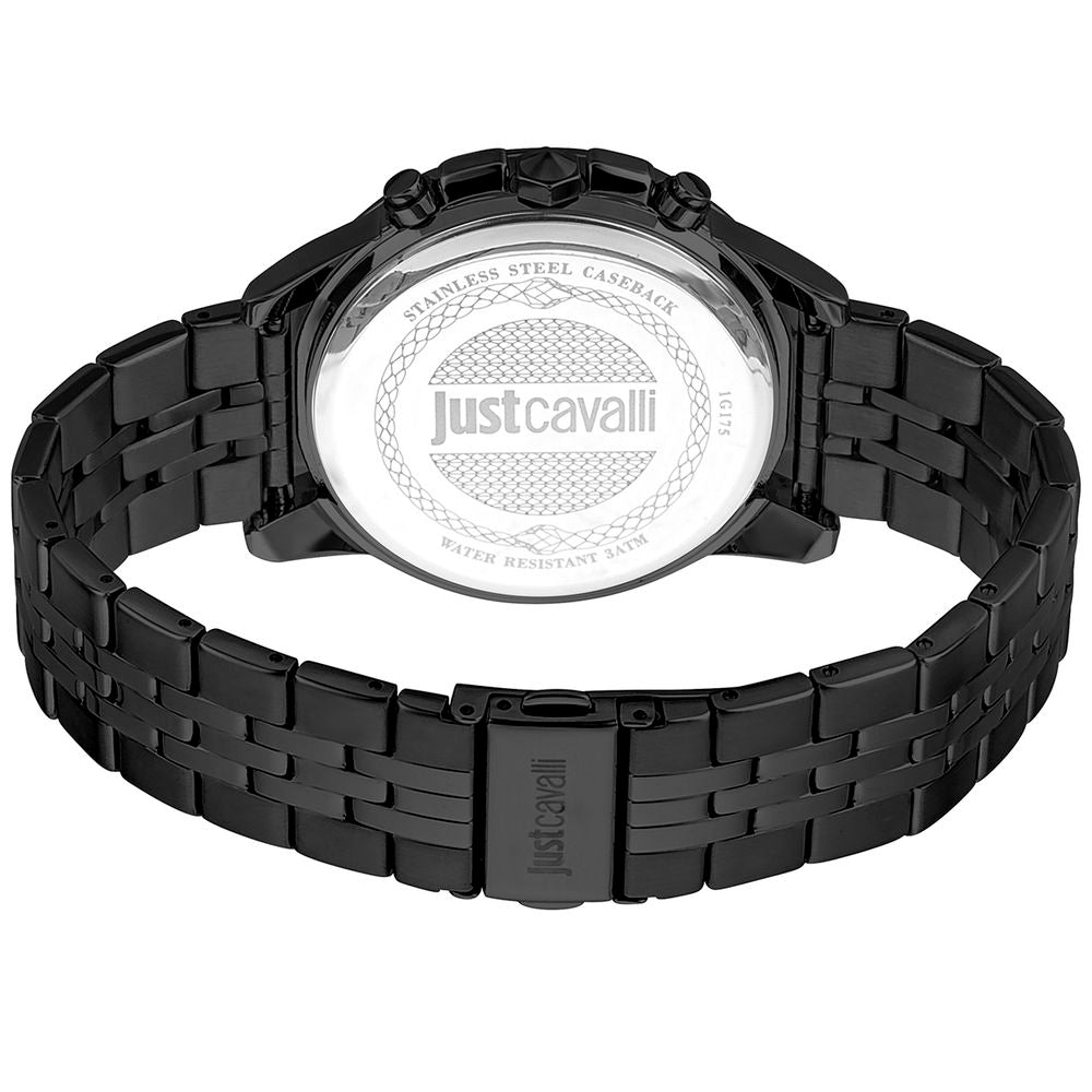 Montre Just Cavalli en acier inoxydable noir avec bracelet
