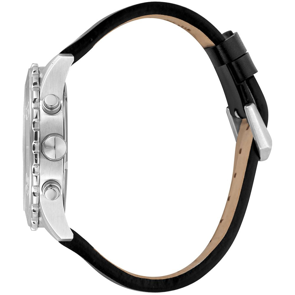 Montre bracelet Just Cavalli en cuir noir