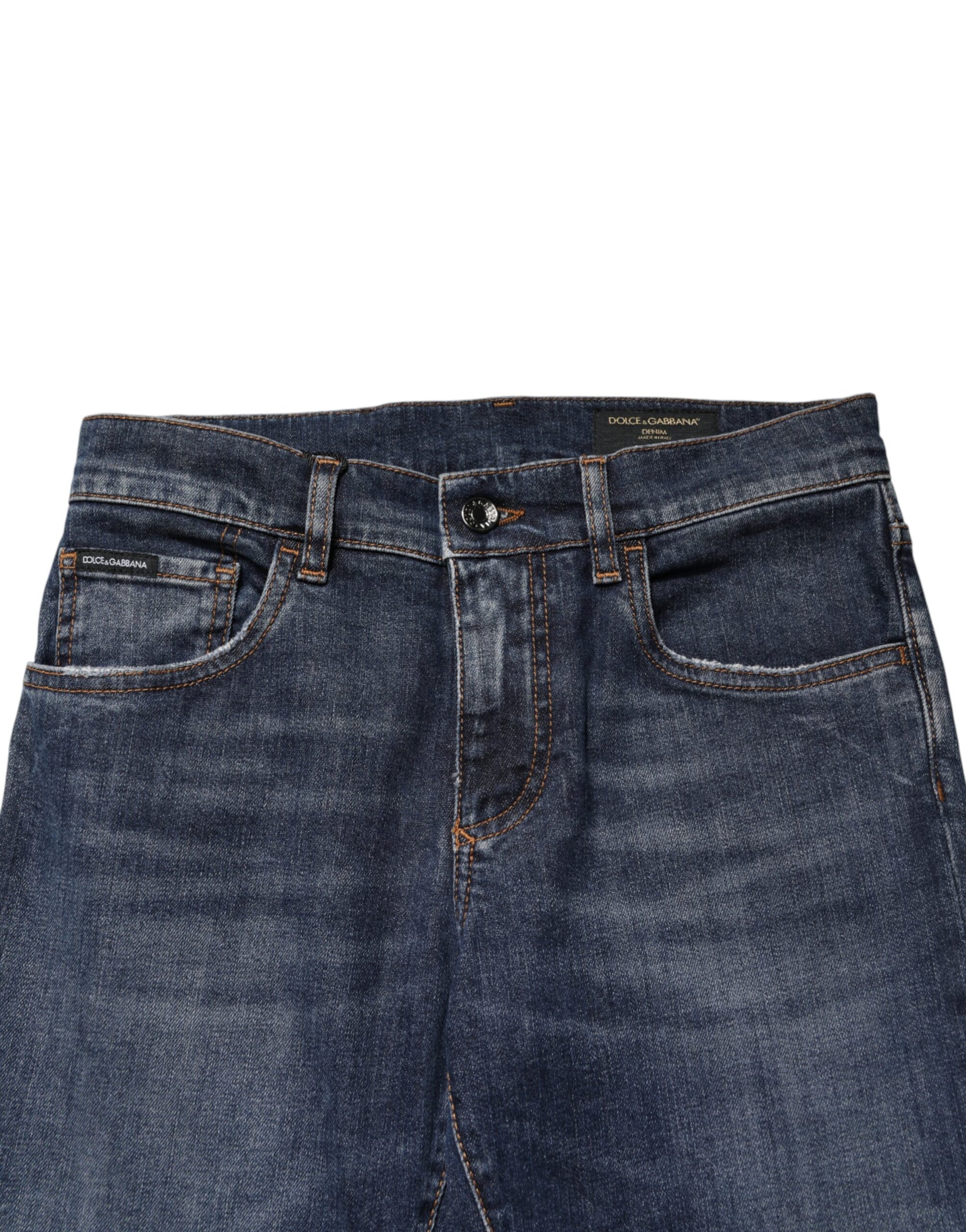 Jean slim en jean stretch en coton bleu Dolce & Gabbana pour homme