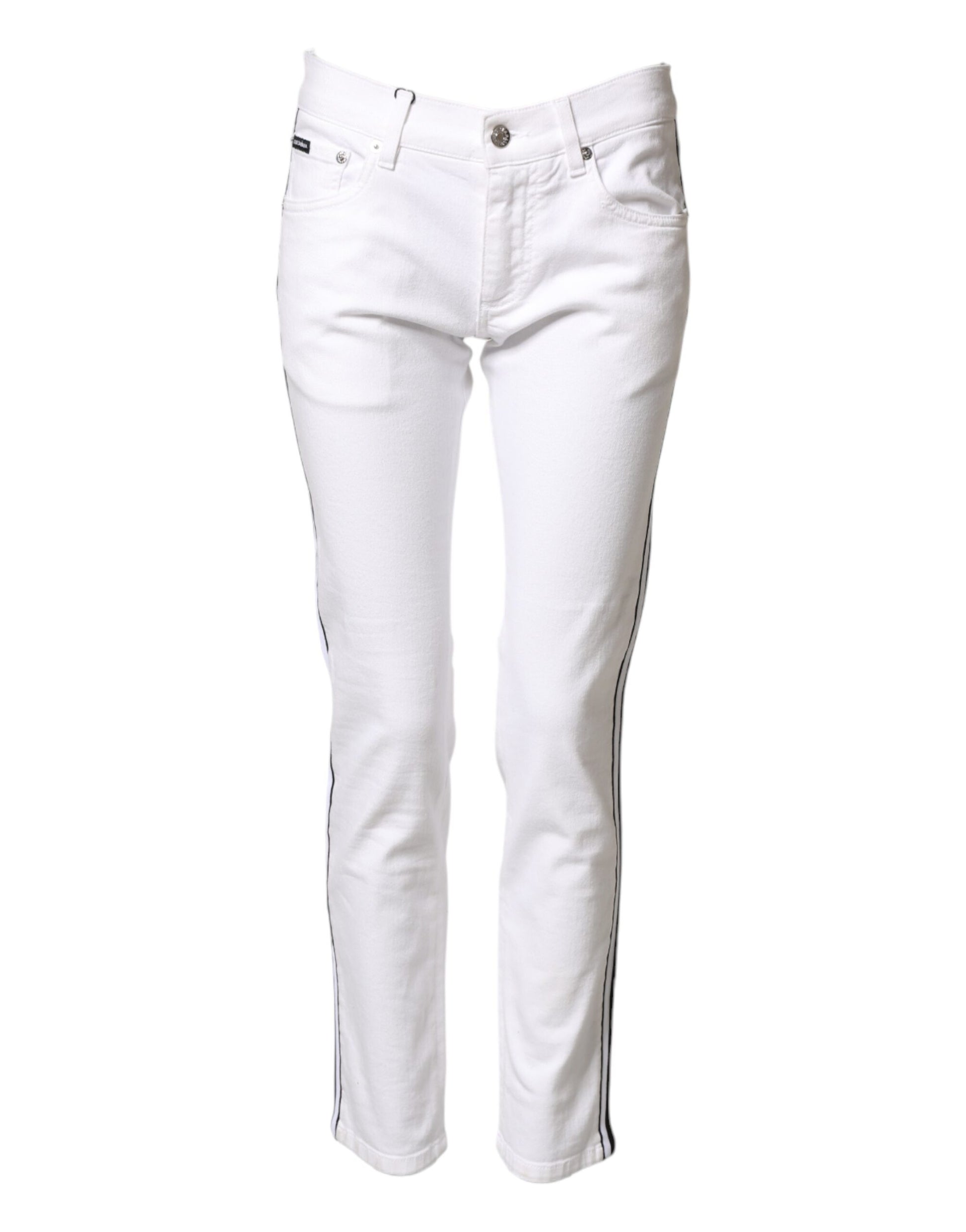 Jeans Homme Skinny Dolce & Gabbana en Coton Stretch Blanc