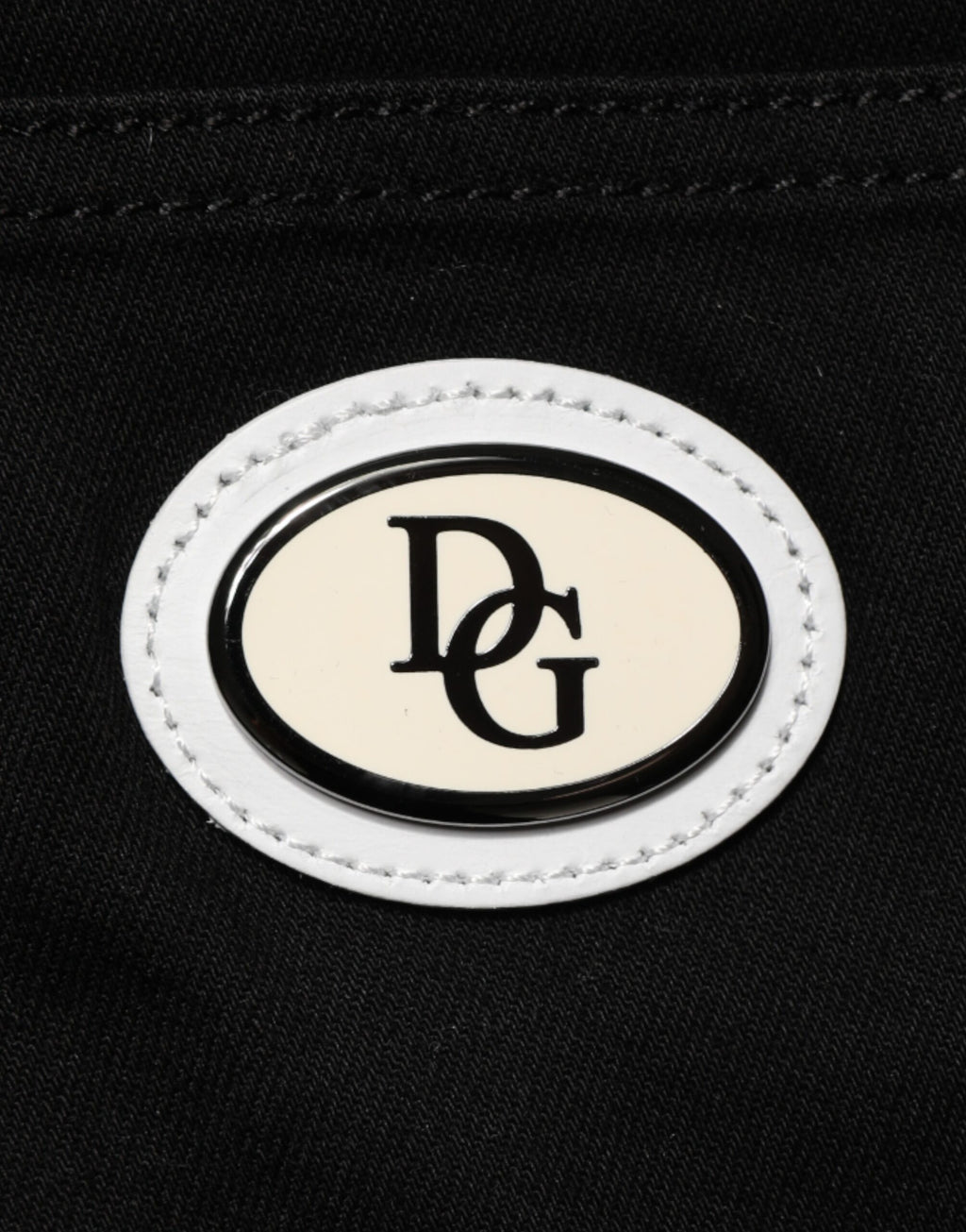 Jean en denim noir Dolce & Gabbana en coton taille mi-haute coupe skinny avec logo