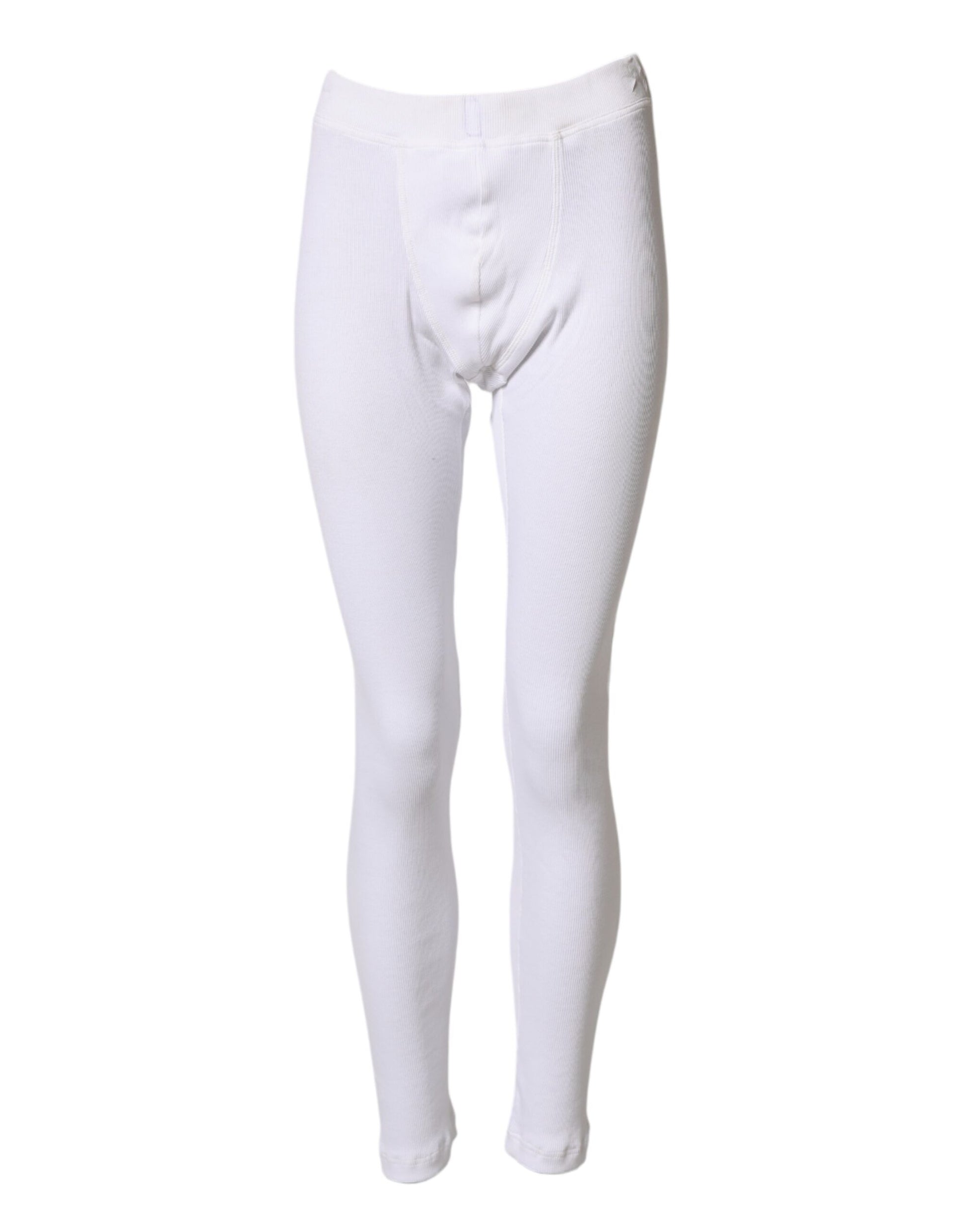 Dolce & Gabbana Legging mi-taille en coton blanc