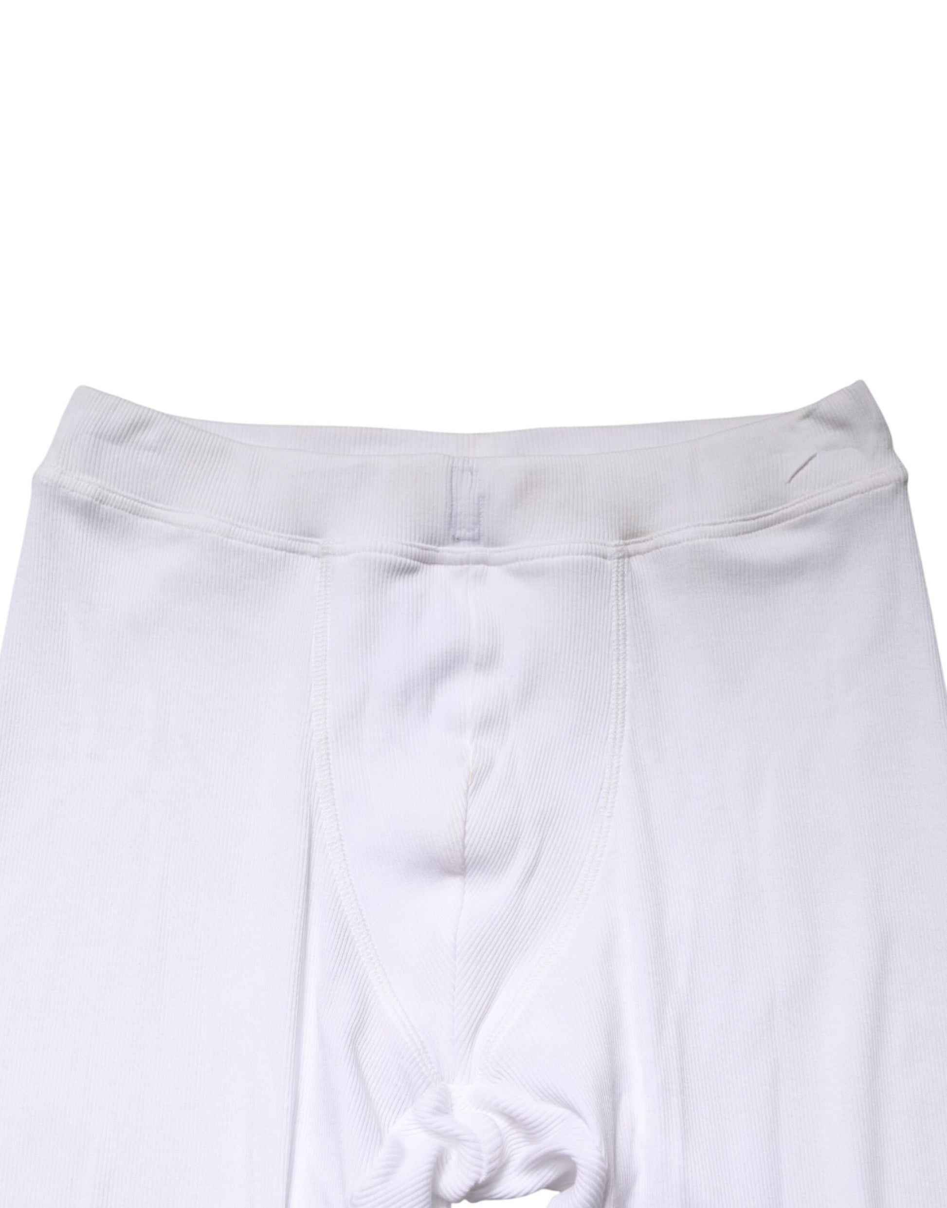 Dolce & Gabbana Legging mi-taille en coton blanc