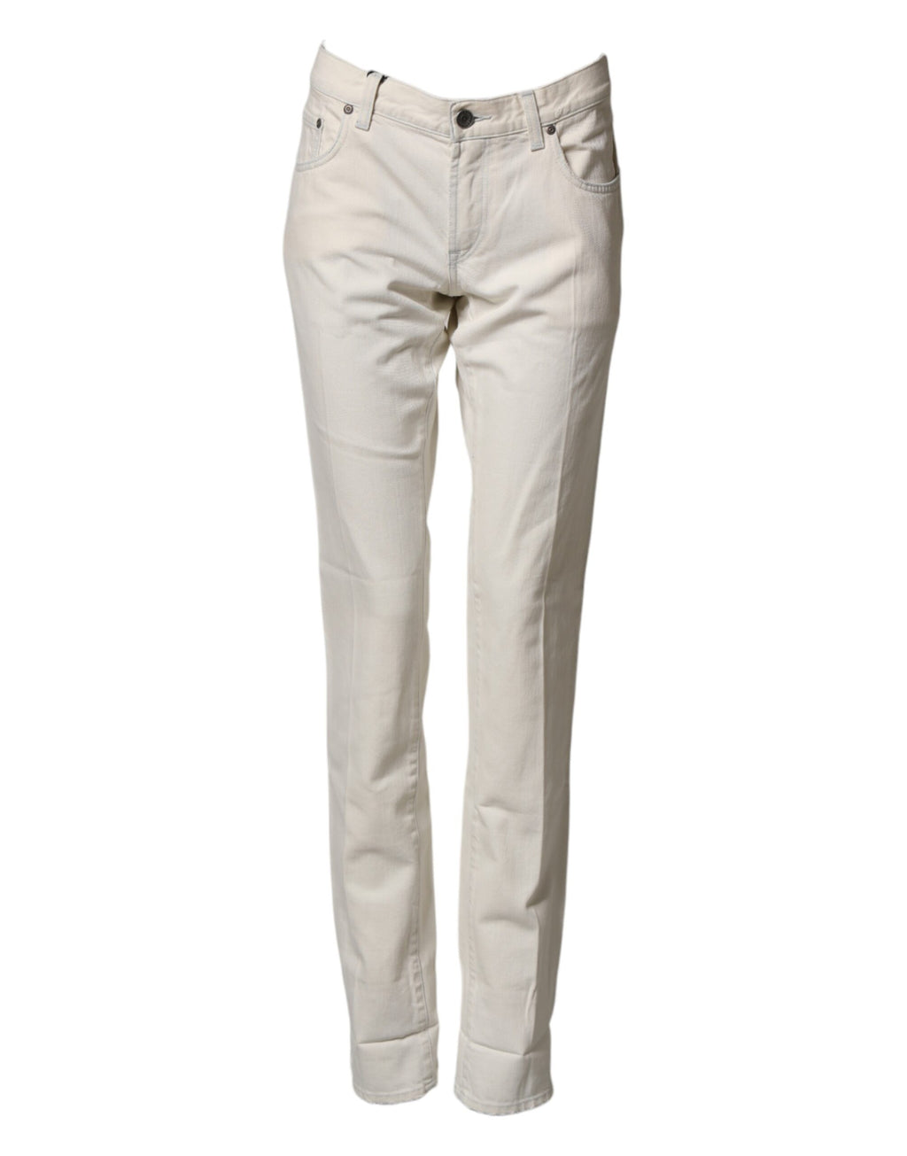 Dolce & Gabbana Jean Homme Skinny en Coton Blanc