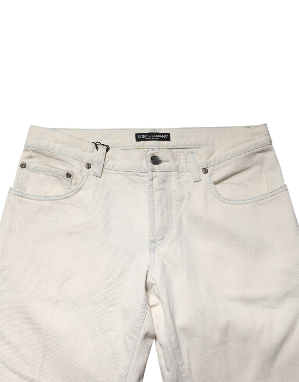 Dolce & Gabbana Jean Homme Skinny en Coton Blanc
