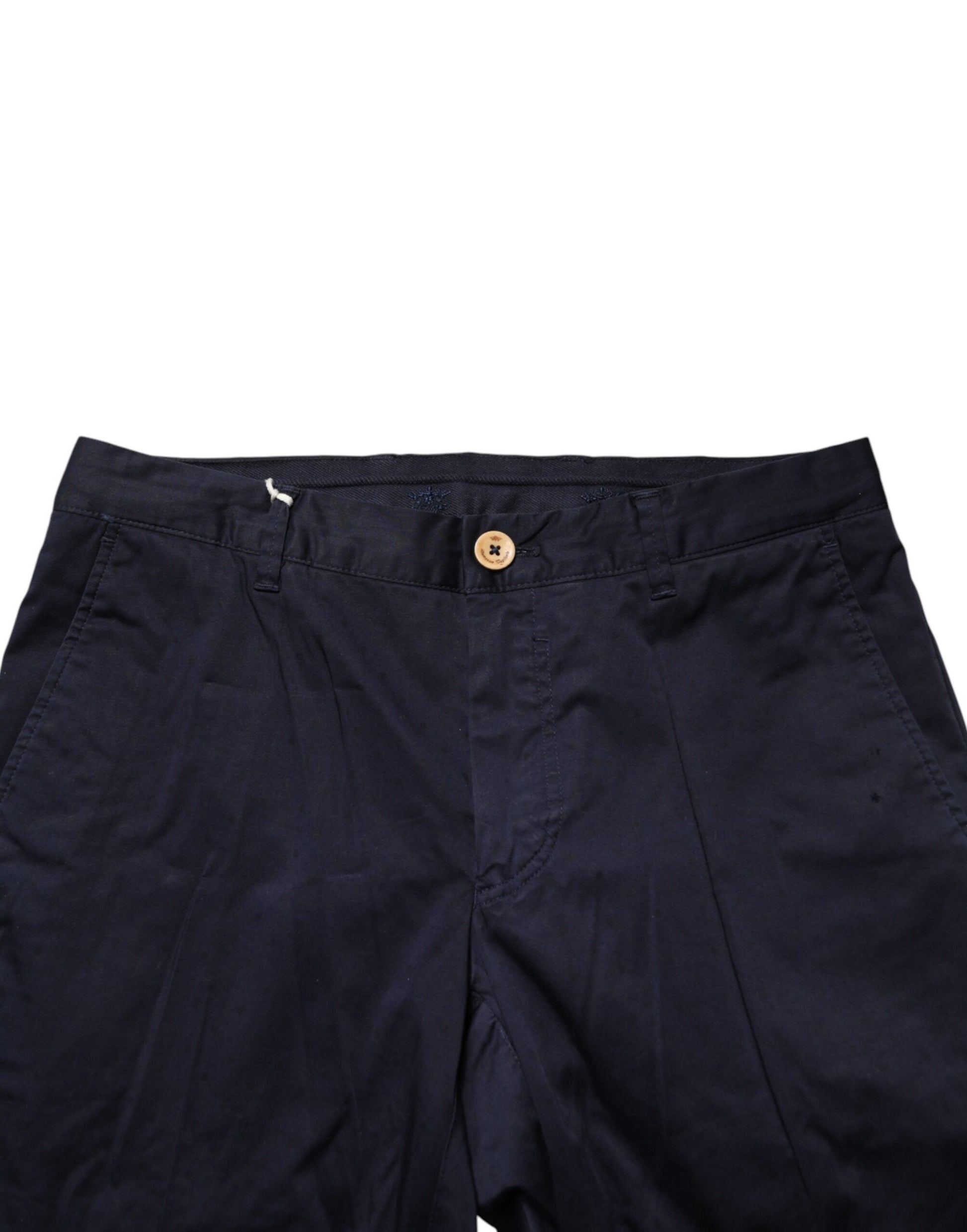 Pantalon slim homme Domenico Tagliente en coton bleu foncé