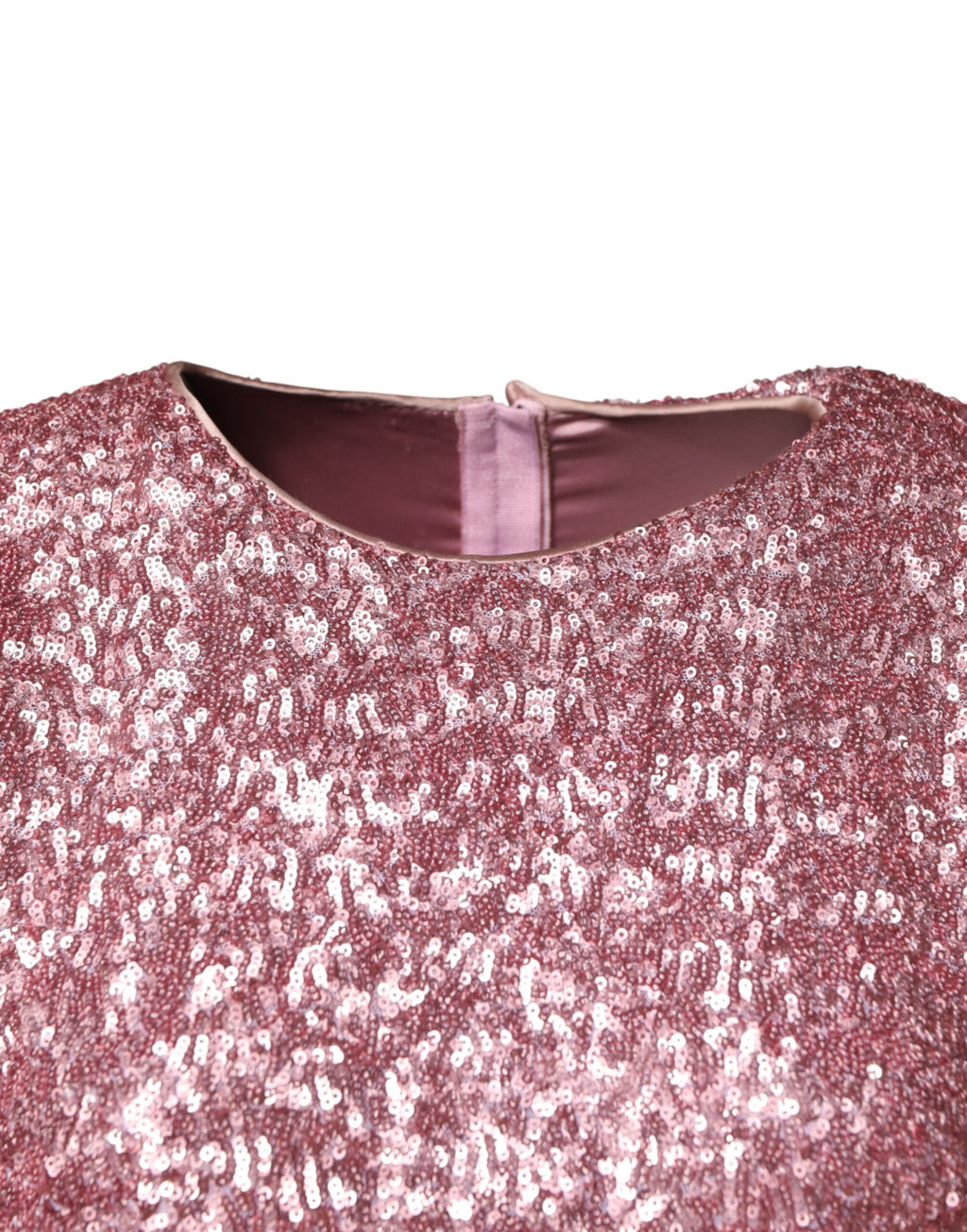 Robe longue sirène à sequins rose Dolce & Gabbana