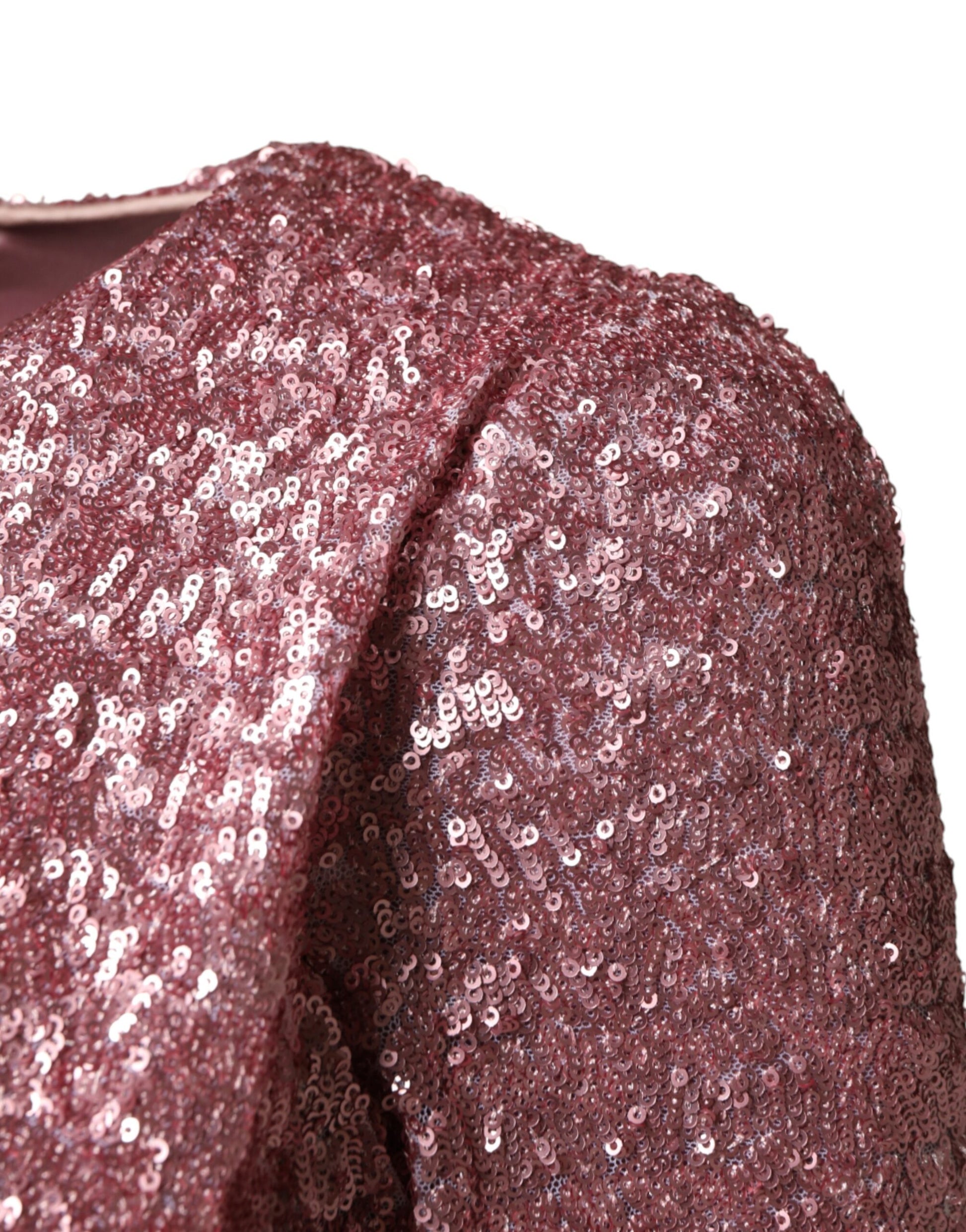 Robe longue sirène à sequins rose Dolce & Gabbana