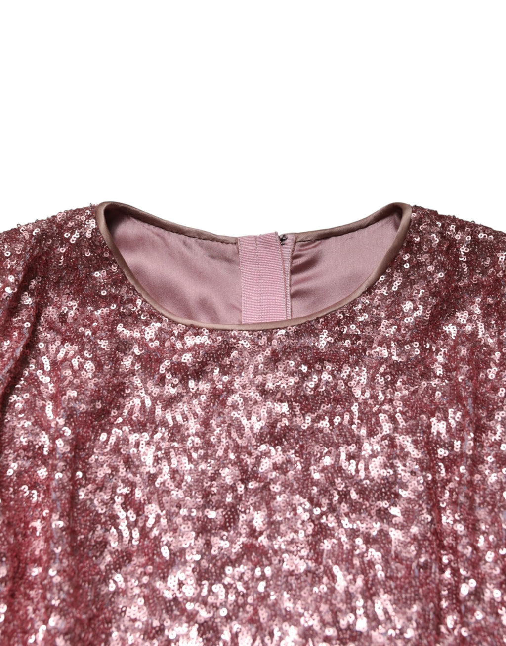 Robe longue sirène à sequins rose Dolce & Gabbana