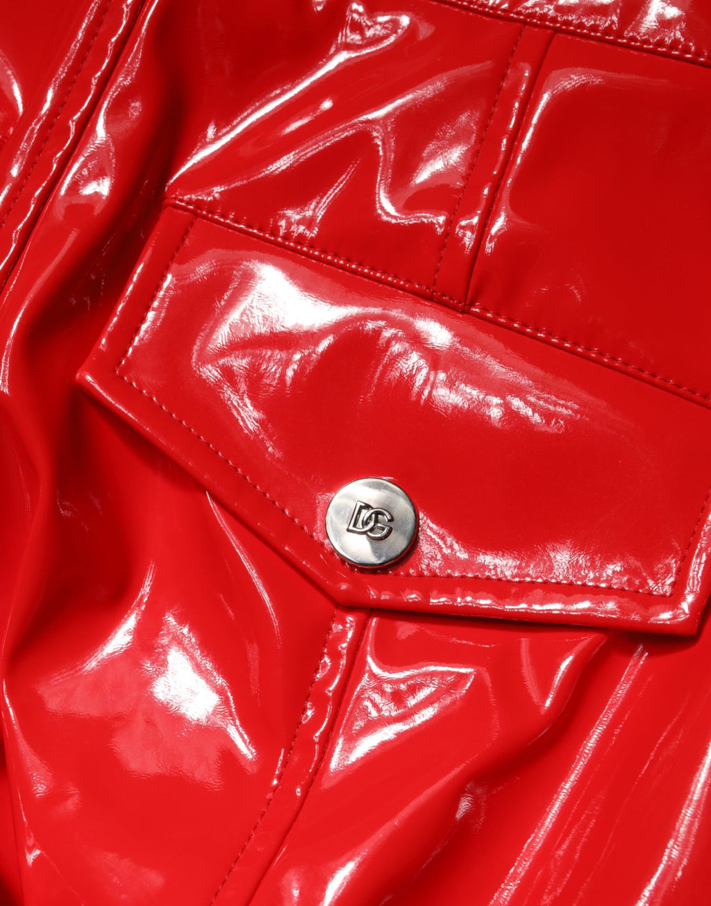 Pantalon cargo coupe bootcut Dolce & Gabbana en polyester rouge brillant
