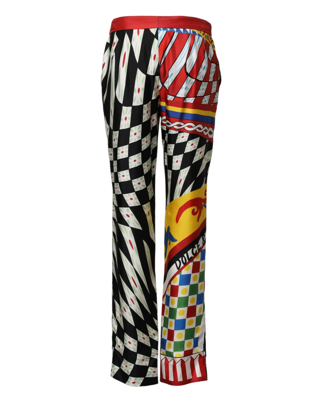Pantalon droit Dolce & Gabbana motif carretto multicolore