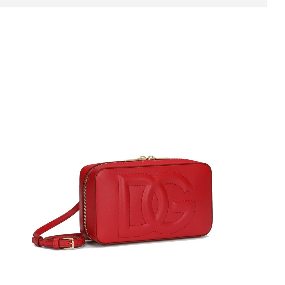 Dolce & Gabbana Red Calfskin Crossbody Bag