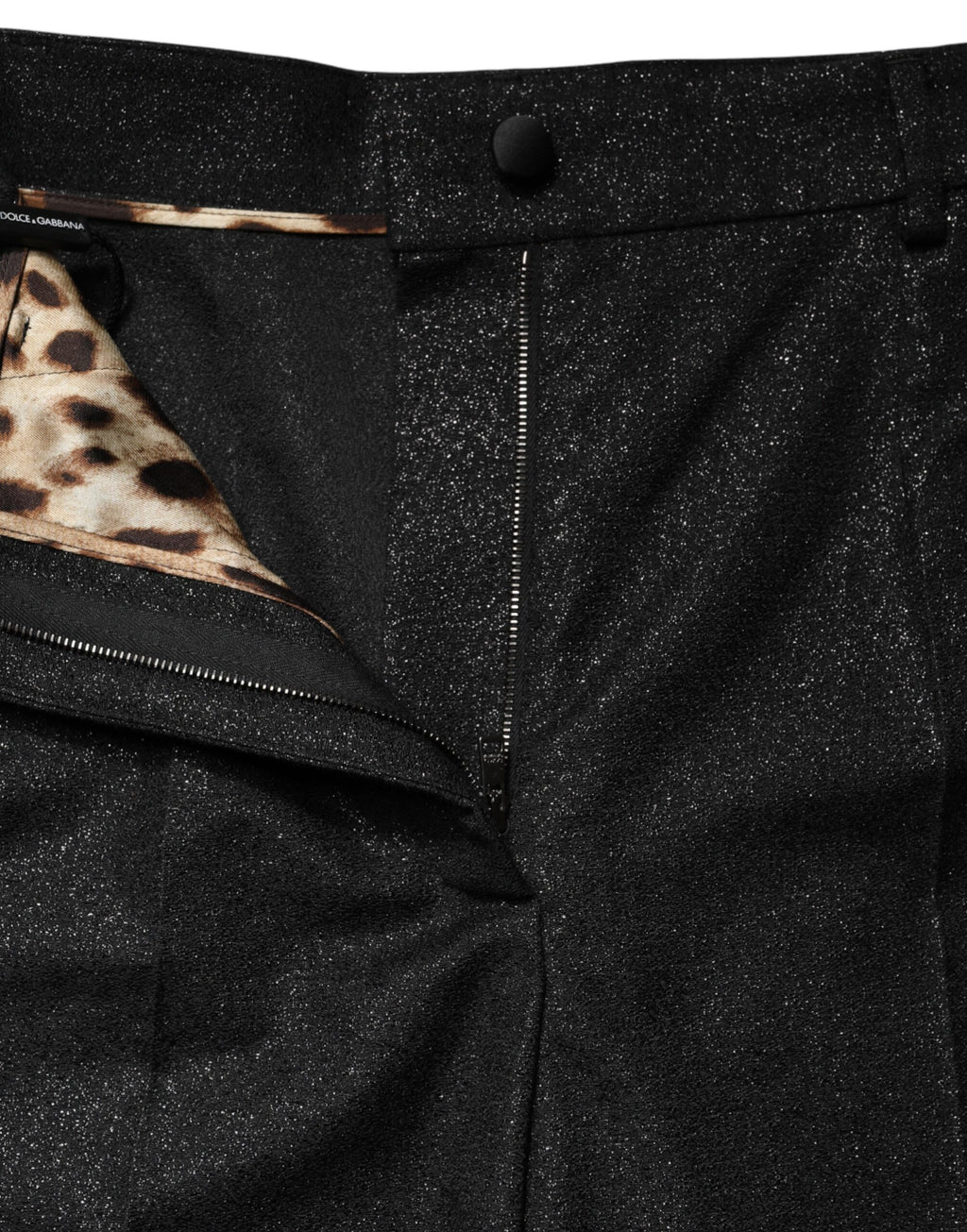 Shorts courts décontractés Dolce & Gabbana noirs en polyester taille haute