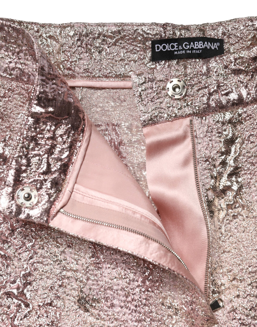 Short taille haute Dolce & Gabbana en jacquard rose
