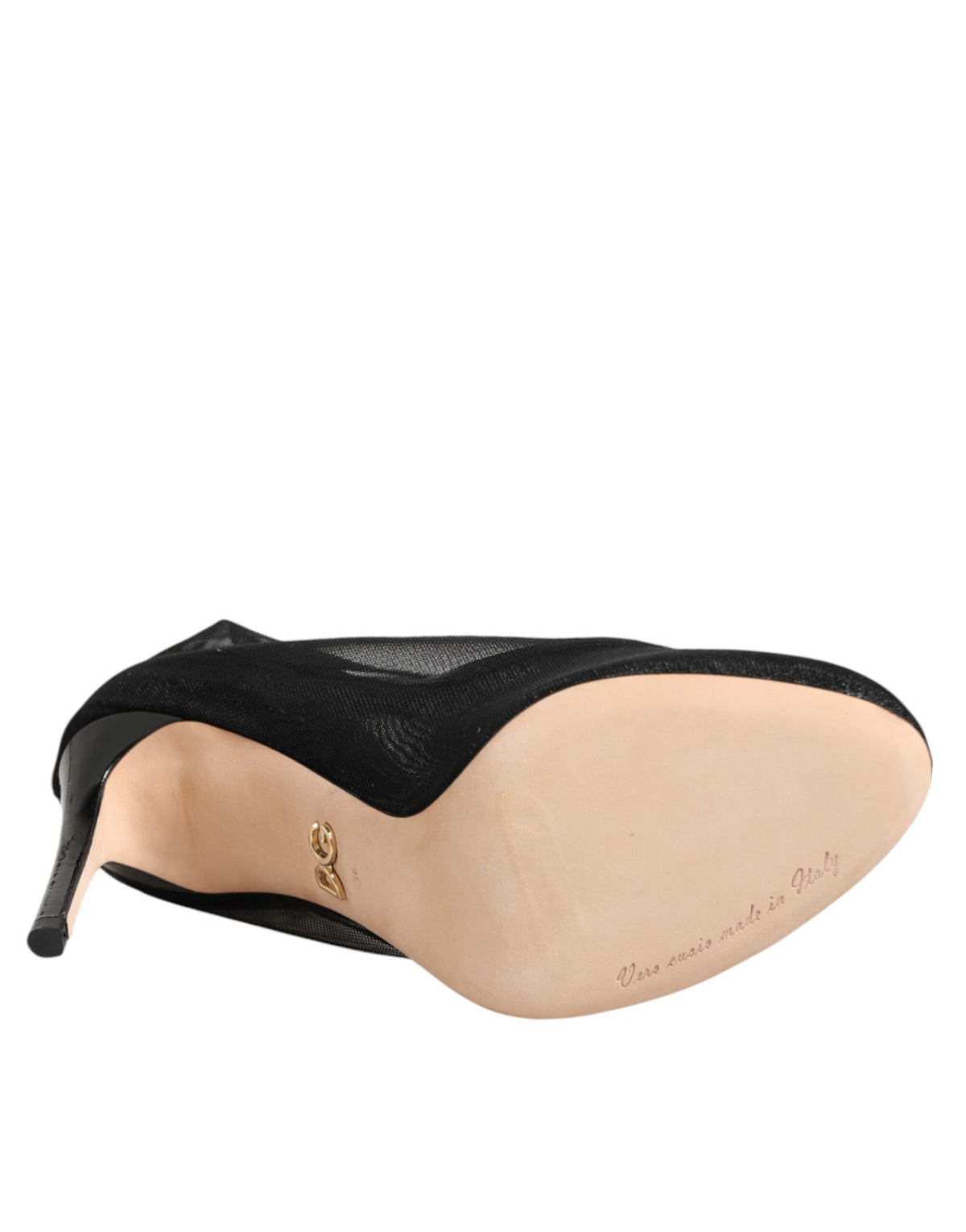 Chaussures bottines chaussettes en maille extensible en nylon noir Dolce & Gabbana
