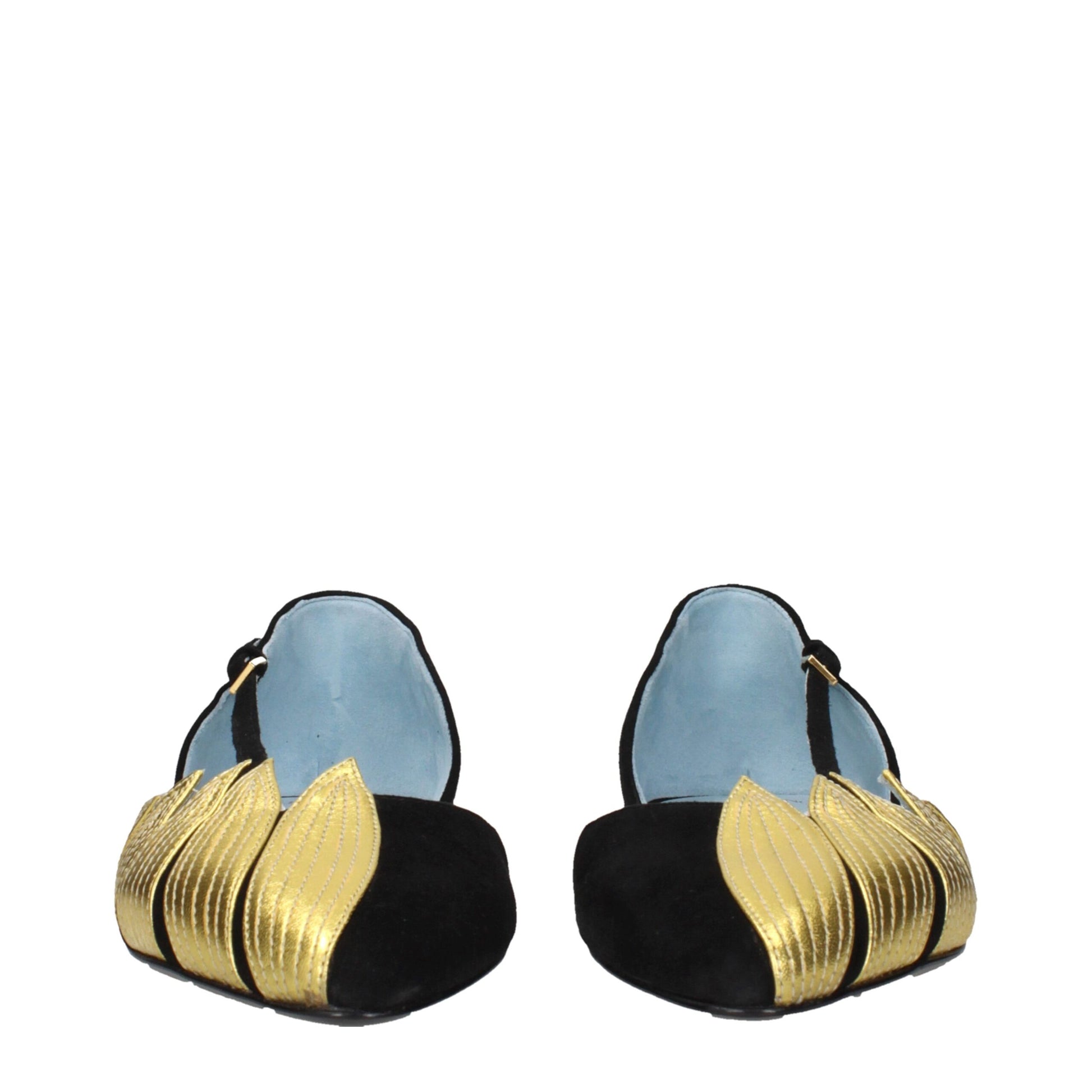 Sandales plates en cuir noir Valentino Garavani
