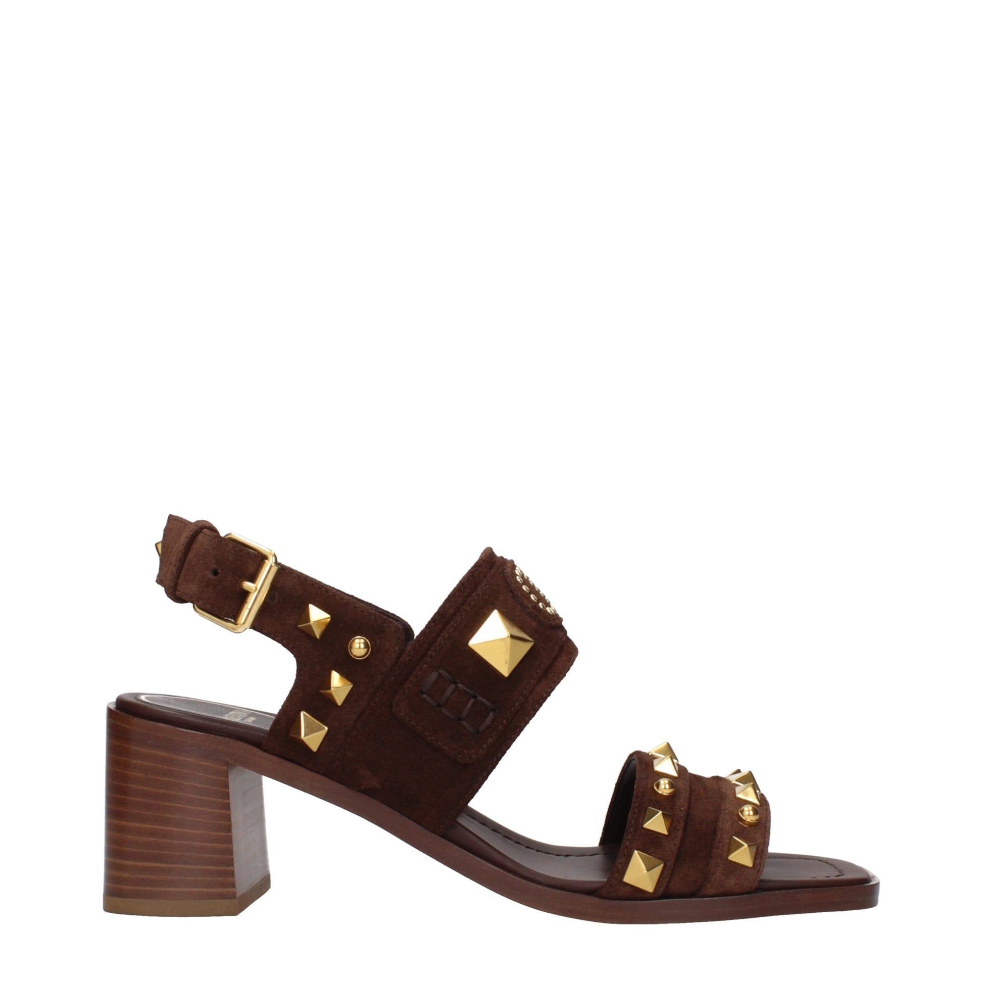 Sandales plates Valentino Garavani en cuir marron