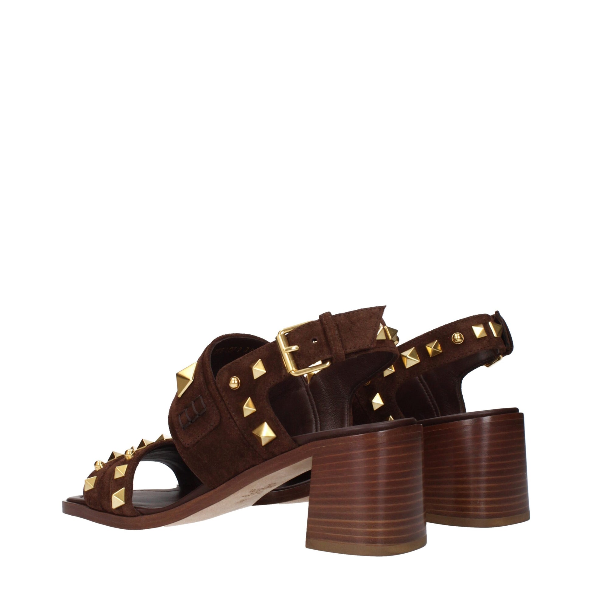 Sandales plates Valentino Garavani en cuir marron