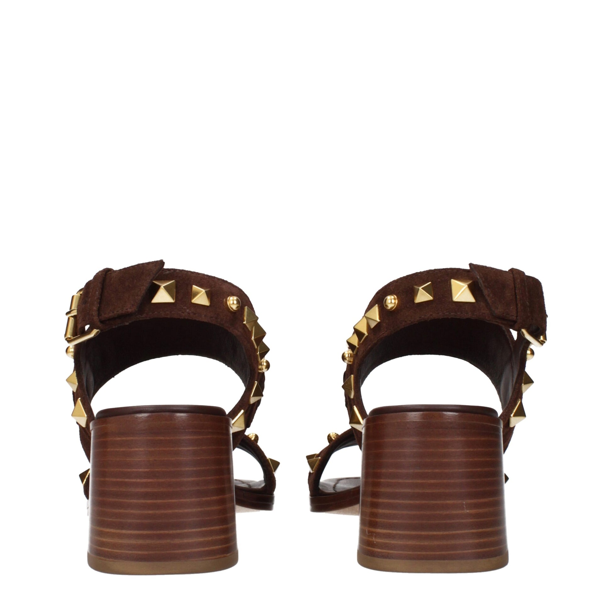 Sandales plates Valentino Garavani en cuir marron