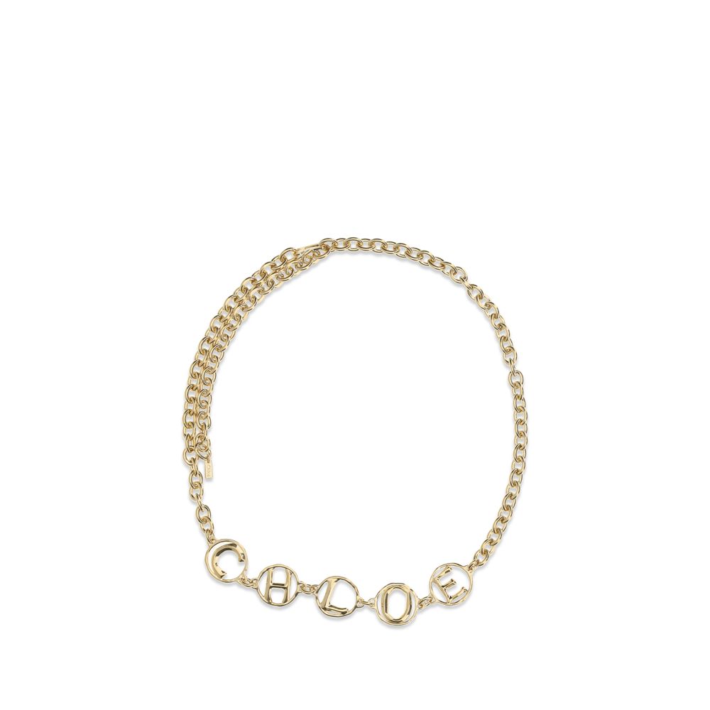 Ceinture taille haute Chloé Black en laiton