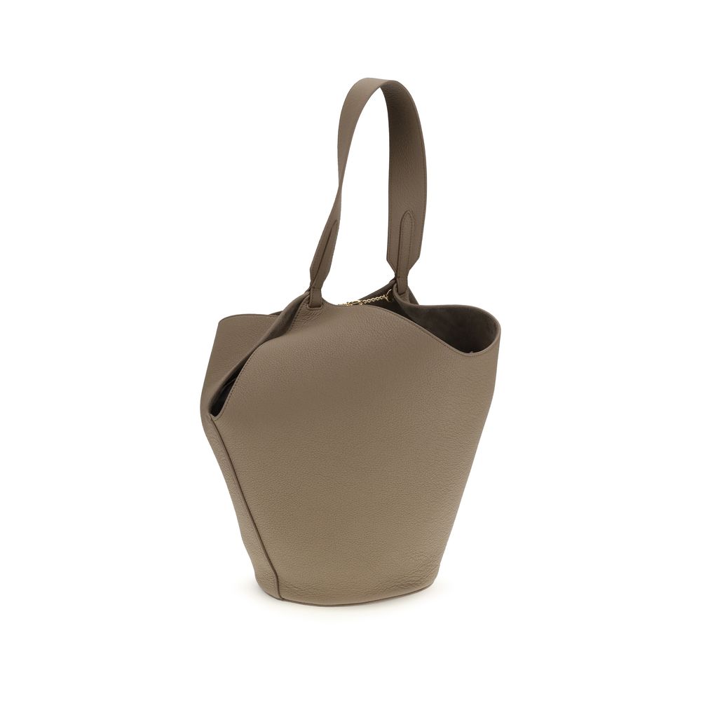 Khaite Beige Calf Leather Bos Taurus Shoulder Bag