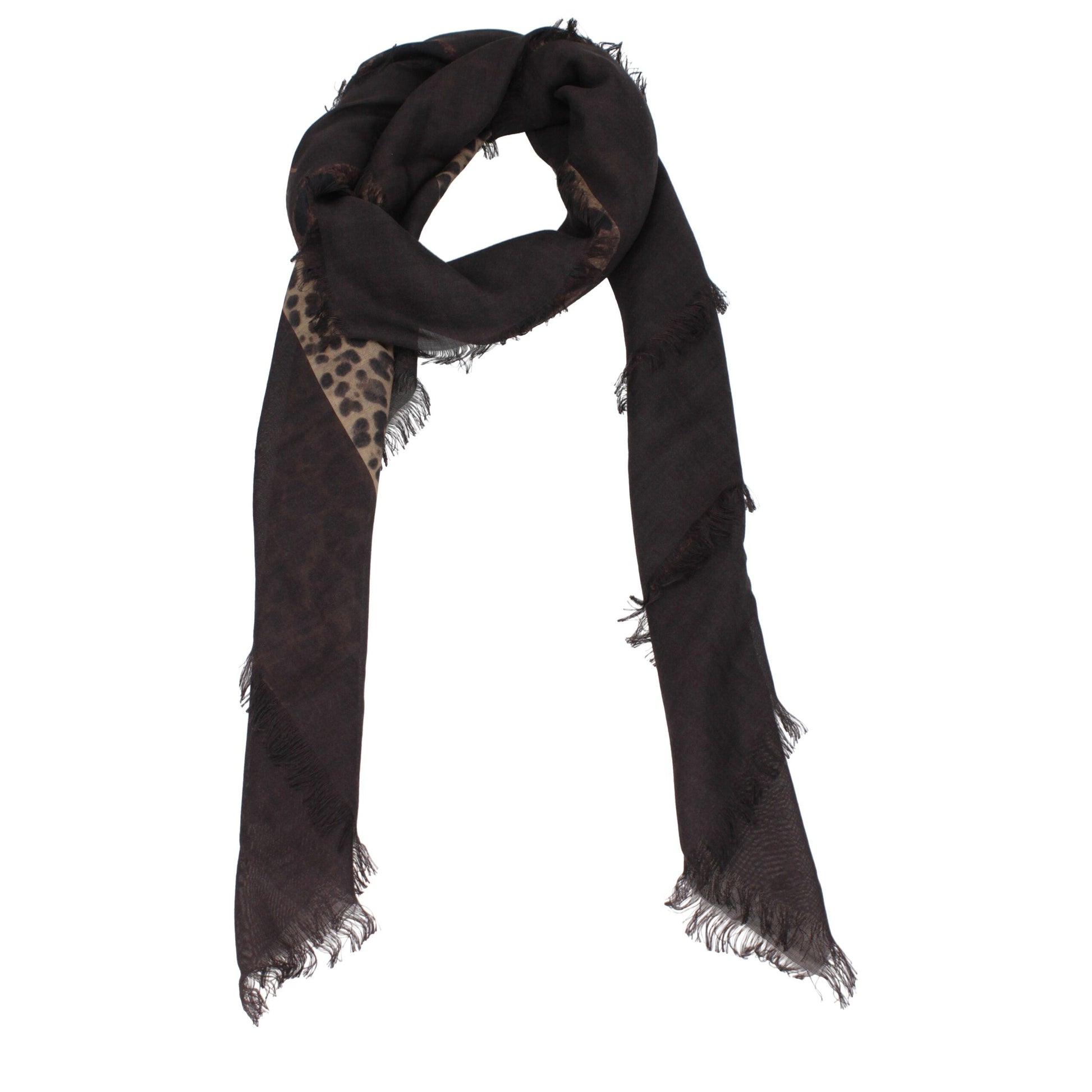Foulard Valentino Garavani en cachemire marron