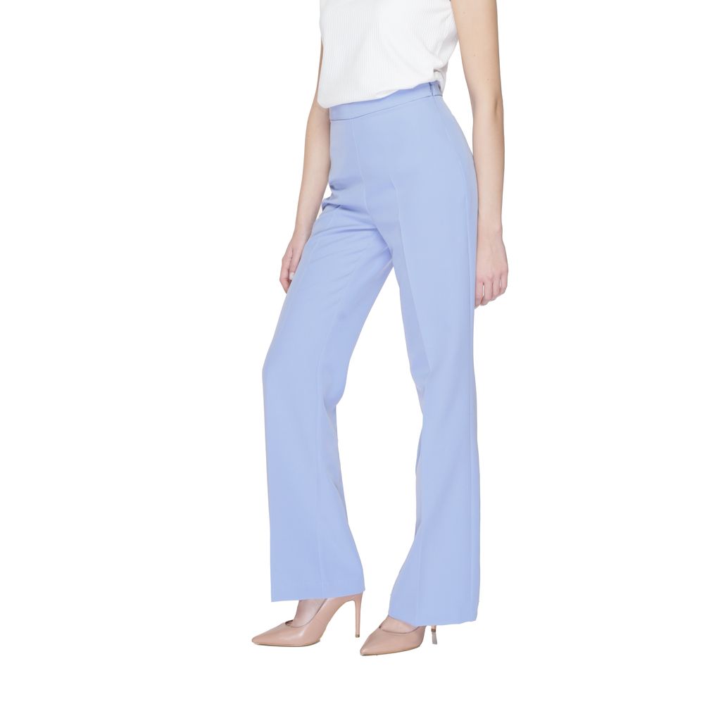 Silence Purple Polyester Casual Pants