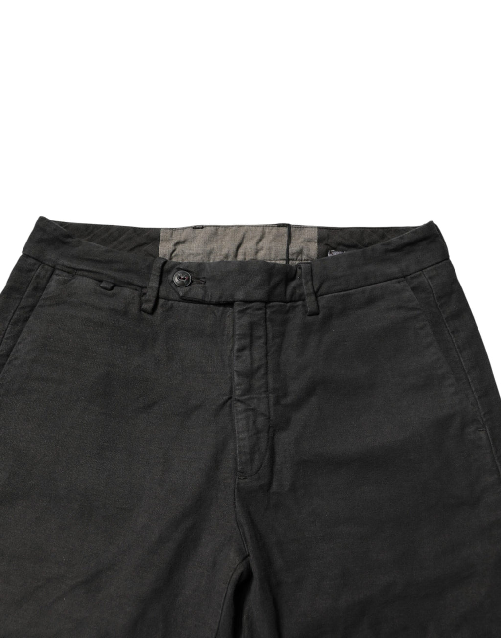 Maison Clochard Jean Homme Skinny Taille Mi-Haute en Coton Gris Foncé
