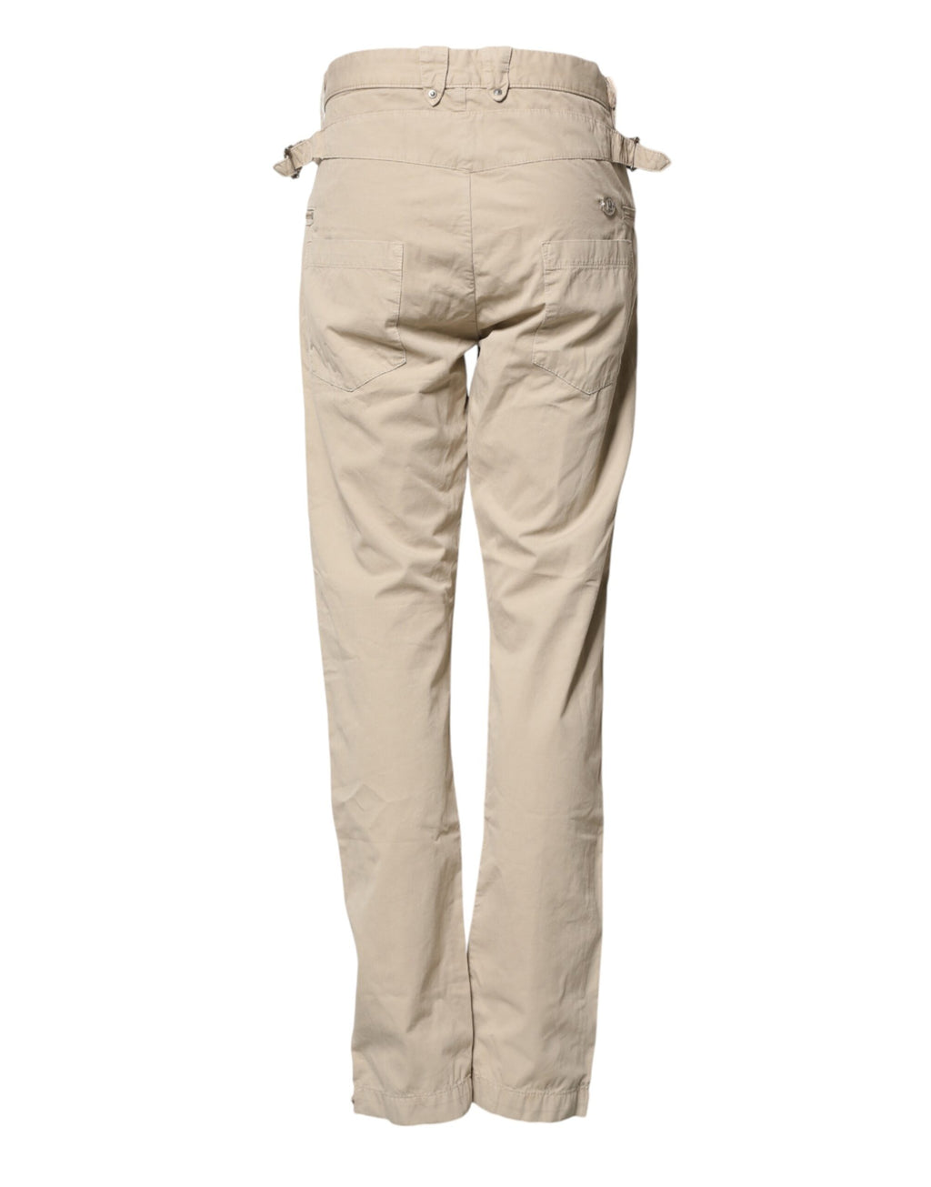 Daniele Alessandrini Jean en denim droit en coton beige taille mi-haute pour homme