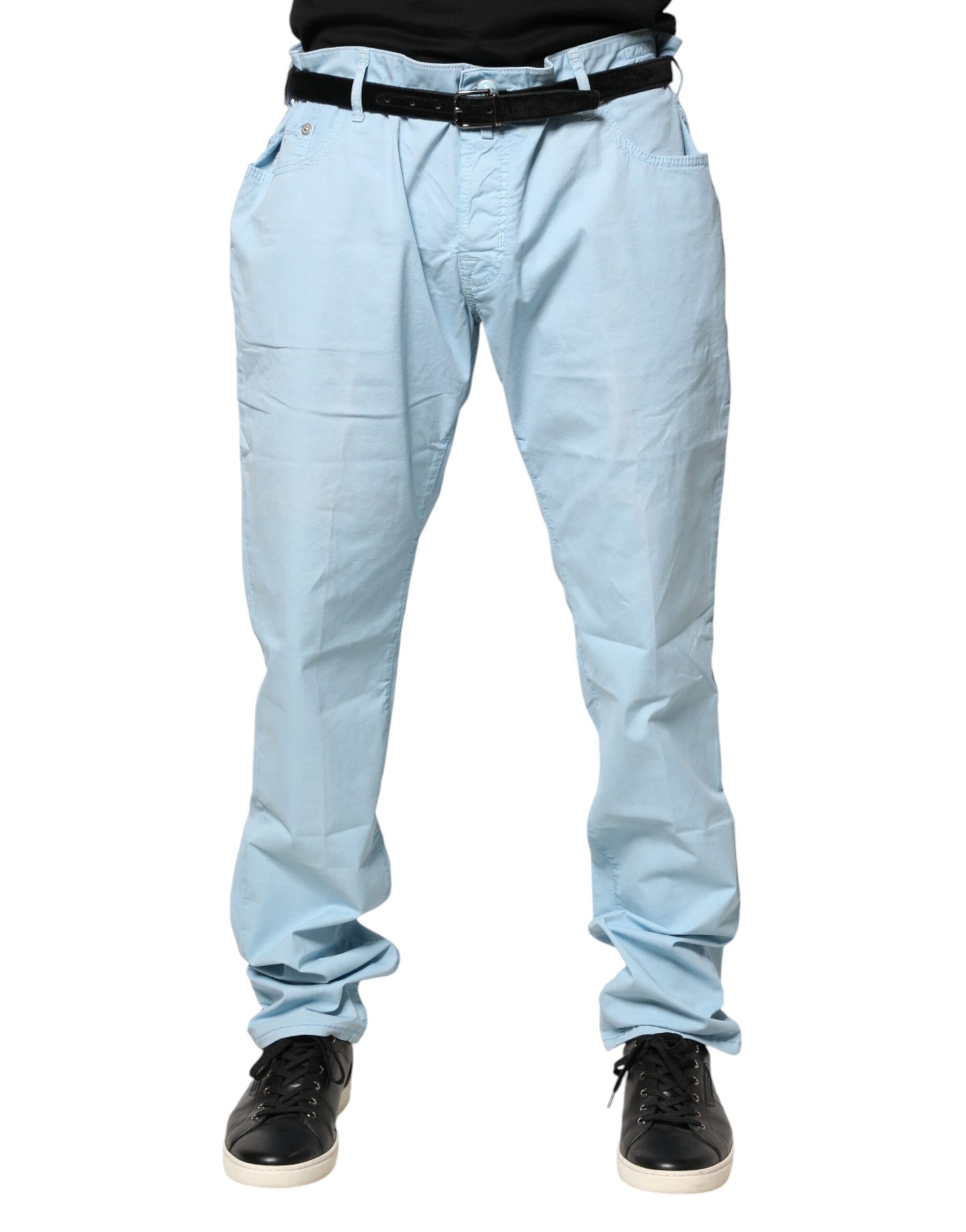 Jacob Cohen Jean en denim droit en coton bleu clair pour homme