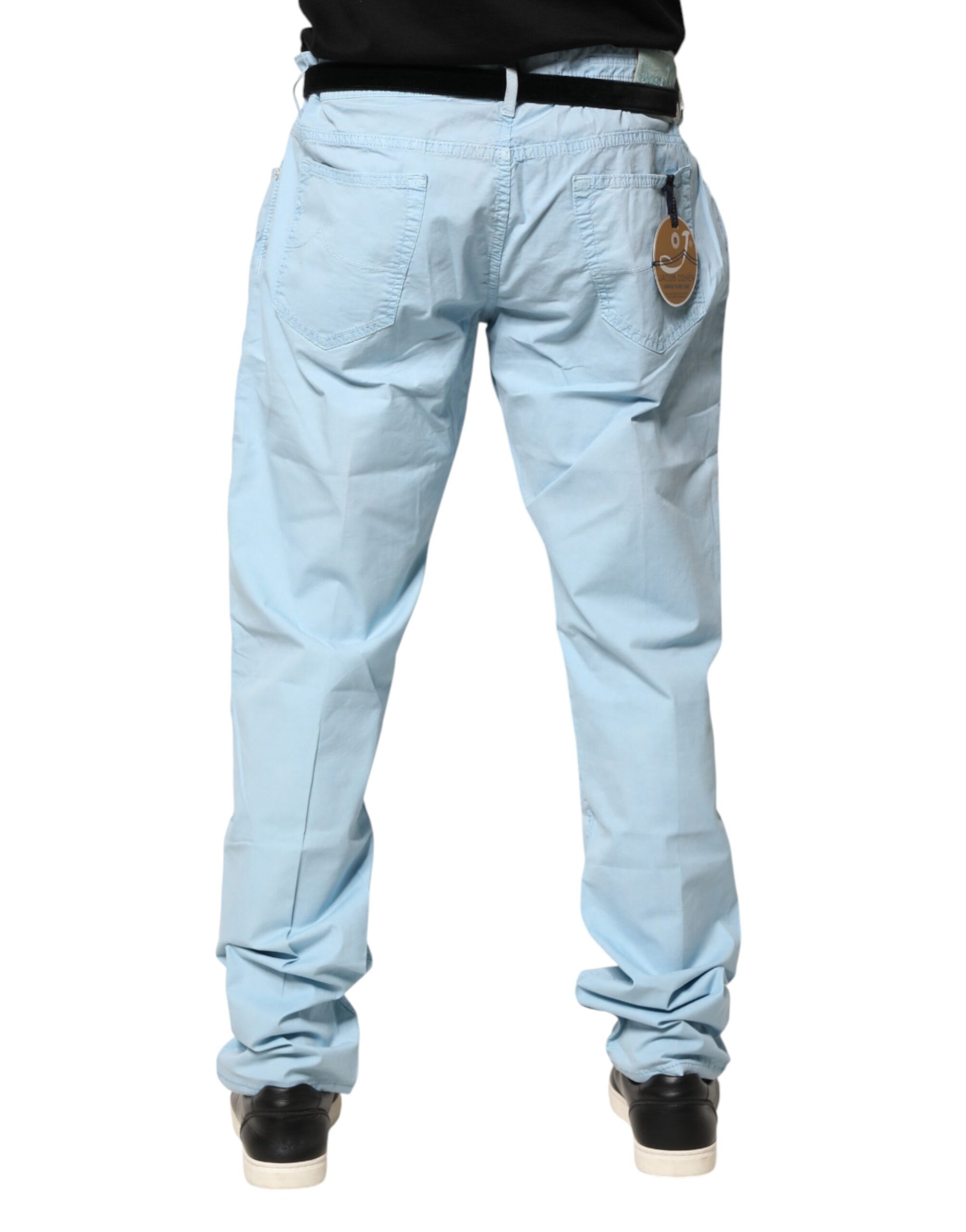 Jacob Cohen Jean en denim droit en coton bleu clair pour homme