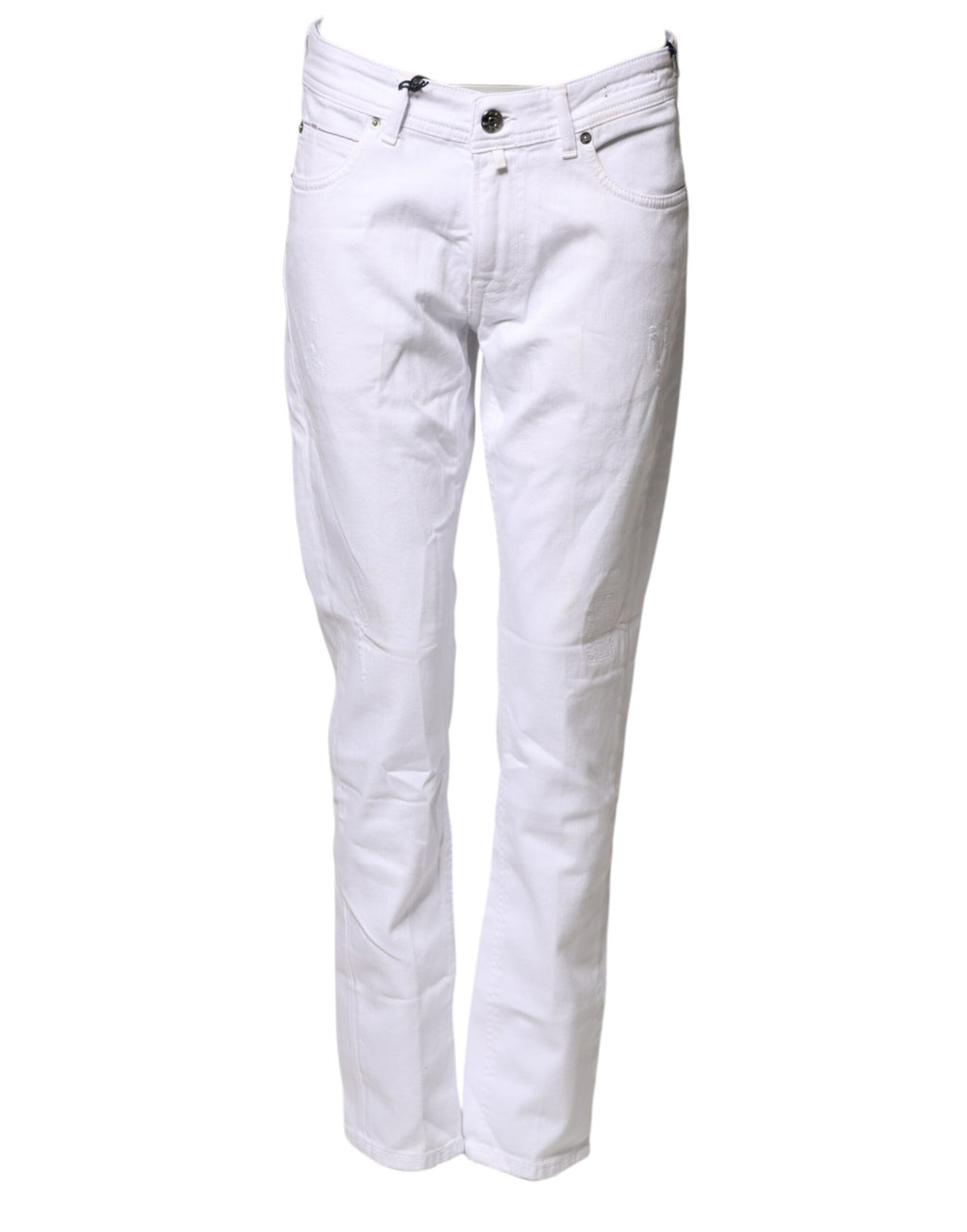 Briglia 1949 Jeans homme en denim de coton blanc coupe droite