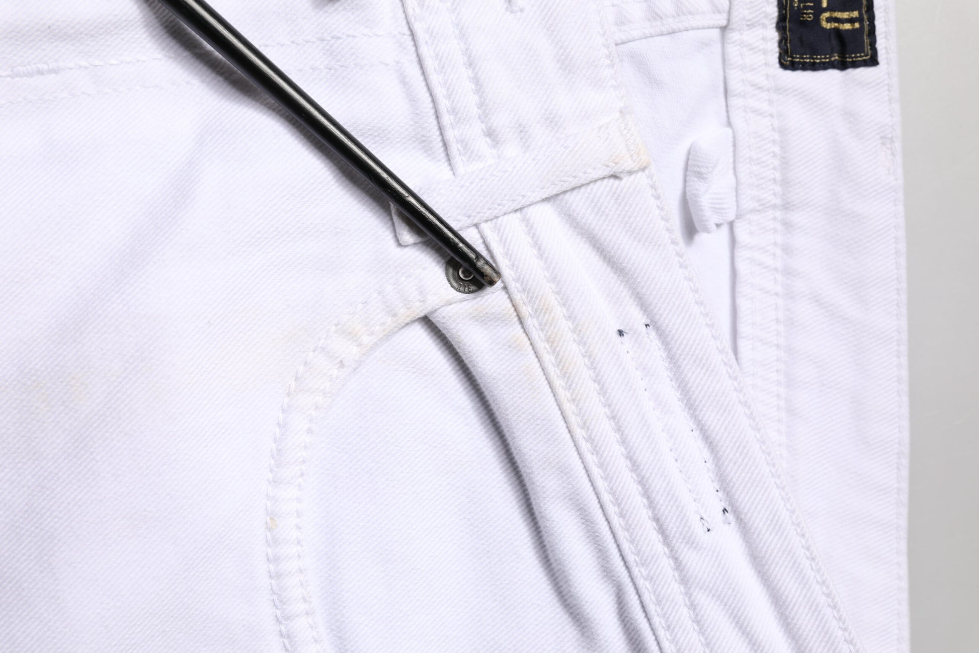 Briglia 1949 Jeans homme en denim de coton blanc coupe droite
