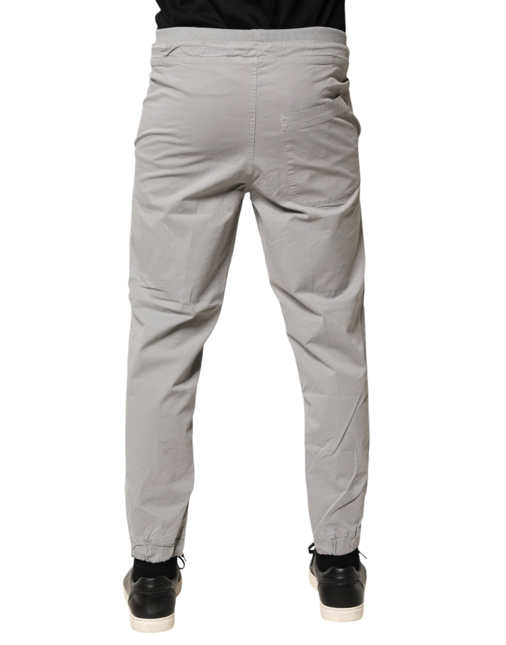 Dondup Light Gray Cotton Mid Waist Skinny Men Jogger Trouser Pants