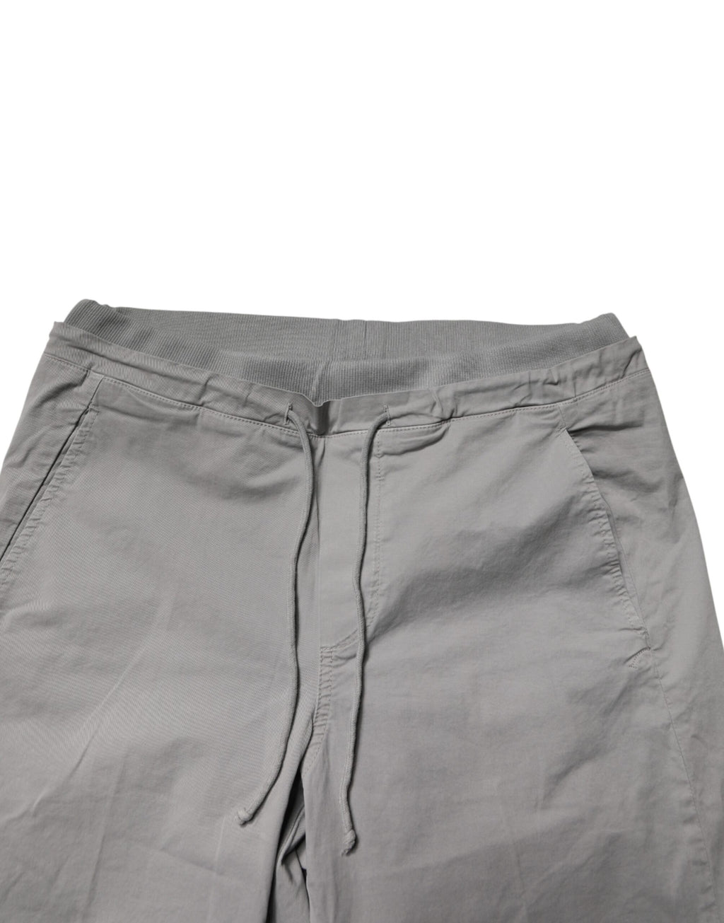 Dondup Light Gray Cotton Mid Waist Skinny Men Jogger Trouser Pants