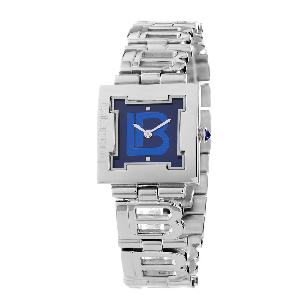 Montre de soirée en acier inoxydable argenté Laura Biagiotti