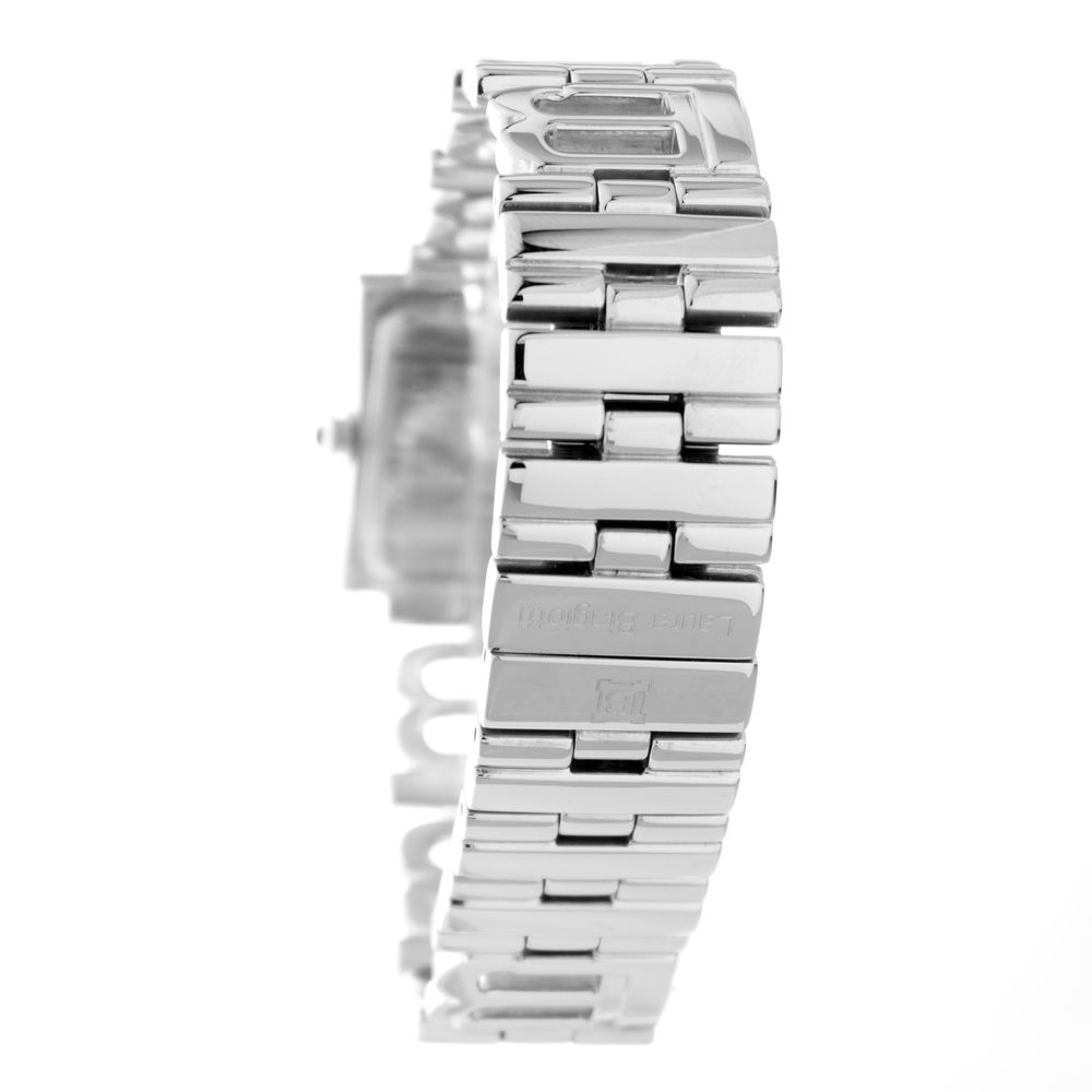 Montre de soirée en acier inoxydable argenté Laura Biagiotti