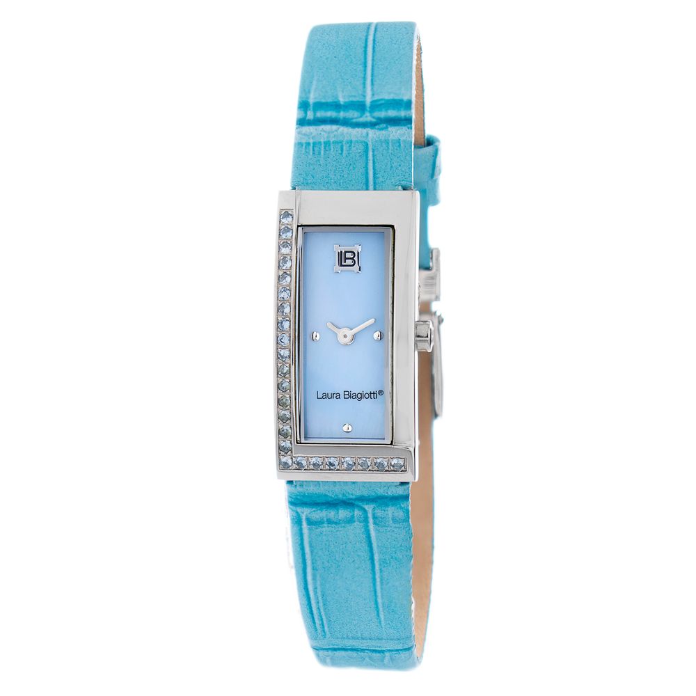 Montre Laura Biagiotti en cuir bleu
