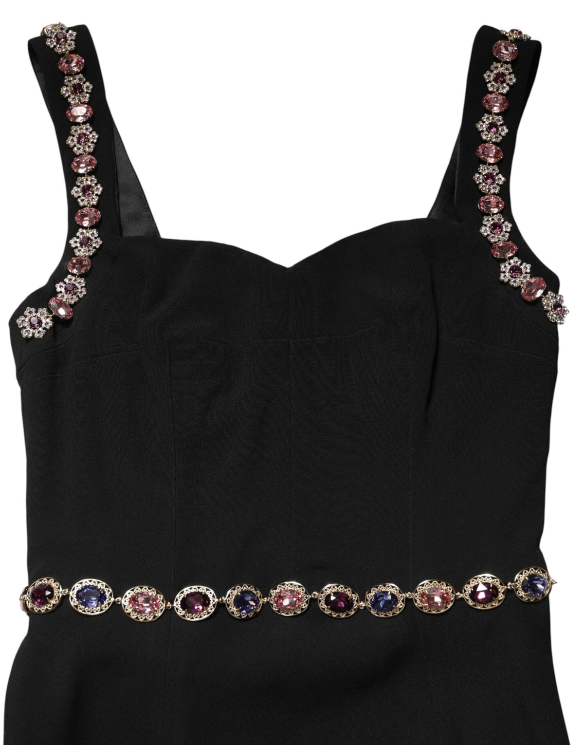 Dolce & Gabbana Schwarzes verziertes Etui-Meerjungfrauenkleid