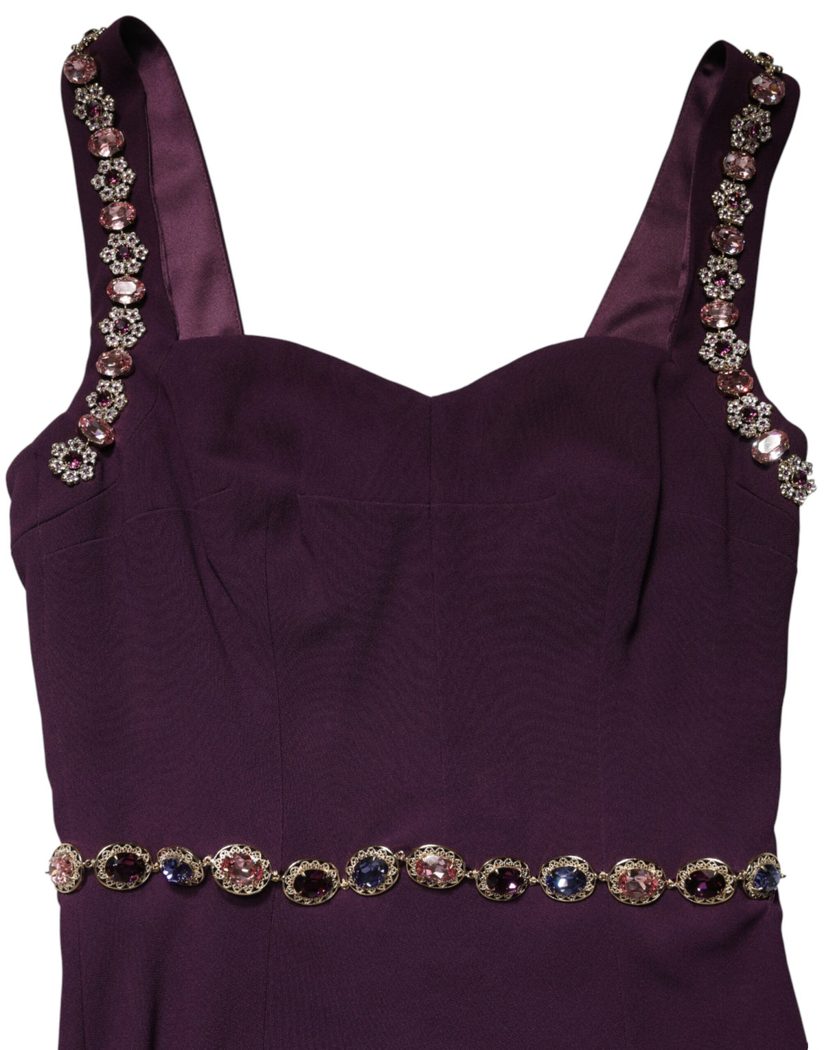 Robe sirène fourreau ornée violette Dolce & Gabbana