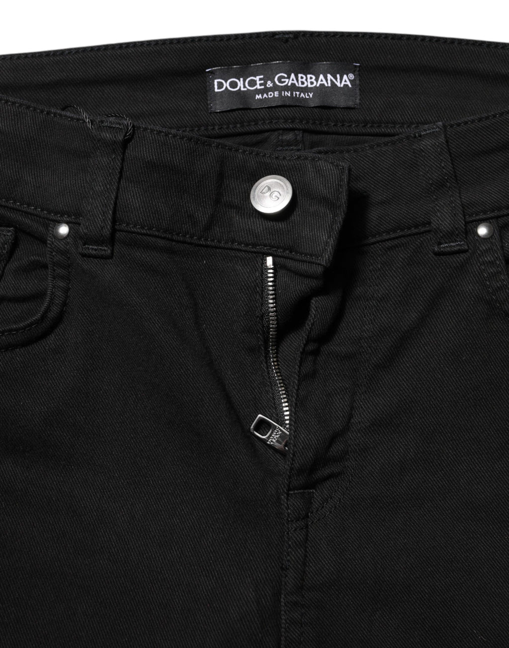 Dolce & Gabbana Jean Skinny Décontracté en Coton Noir
