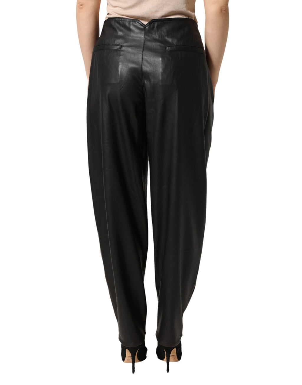 Pantalon fuselé noir orné Philosophy di Lorenzo Serafini