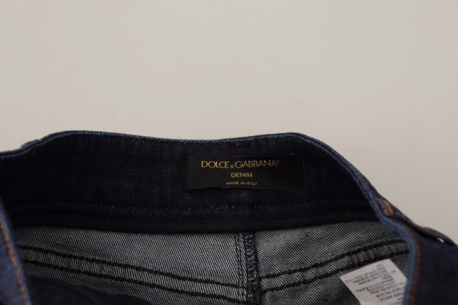 Short en jean stretch orné de cristaux Dolce & Gabbana